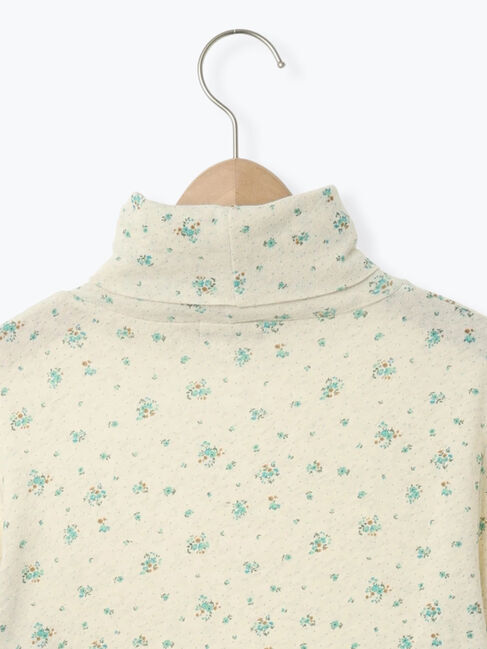 Samansa Mos2「【吸湿発熱】ベア天花柄タートルネックインナー」|Tシャツ・カットソー|