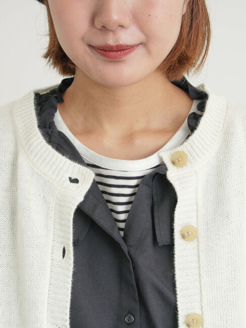 Samansa Mos2「花刺繍入りカーディガン」|カーディガン|