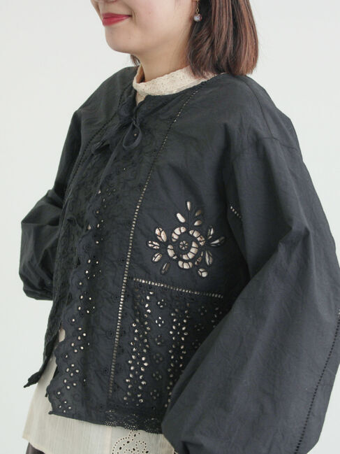 Samansa Mos2「レースパッチワークブラウス」|シャツ・ブラウス|