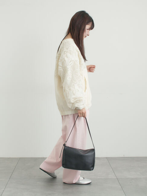 Samansa Mos2「切り替えレースブルゾン」|ブルゾン・スタジャン|