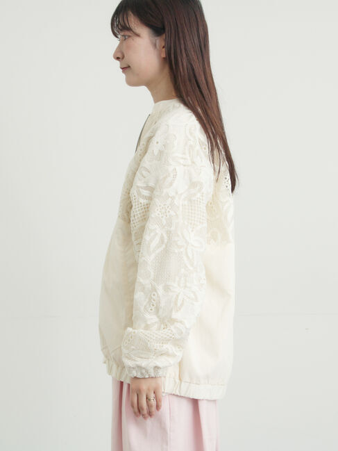 Samansa Mos2「切り替えレースブルゾン」|ブルゾン・スタジャン|