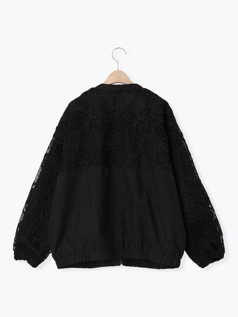 Samansa Mos2「切り替えレースブルゾン」|ブルゾン・スタジャン|