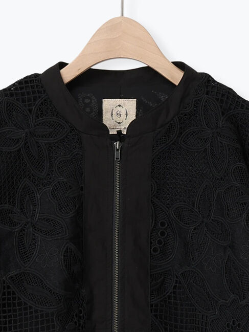 Samansa Mos2「切り替えレースブルゾン」|ブルゾン・スタジャン|