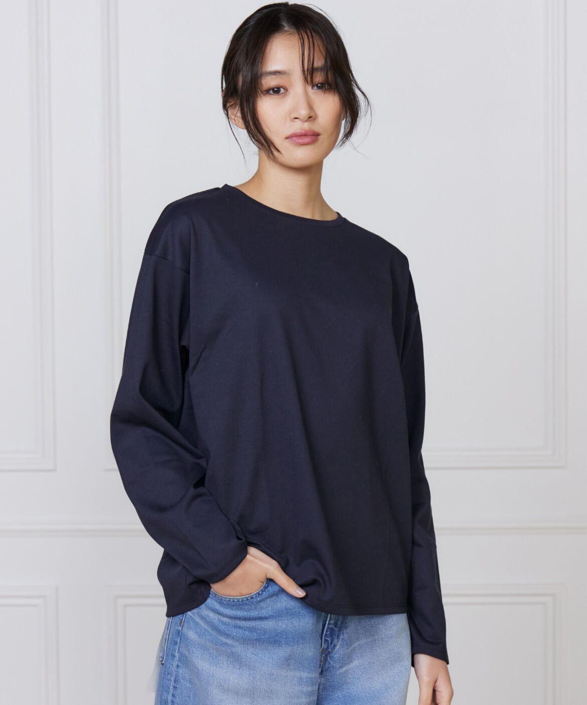 DAY by DAY it&rsquo;s international「オーバーサイズロングTシャツ」|Tシャツ・カットソー|ネイビー