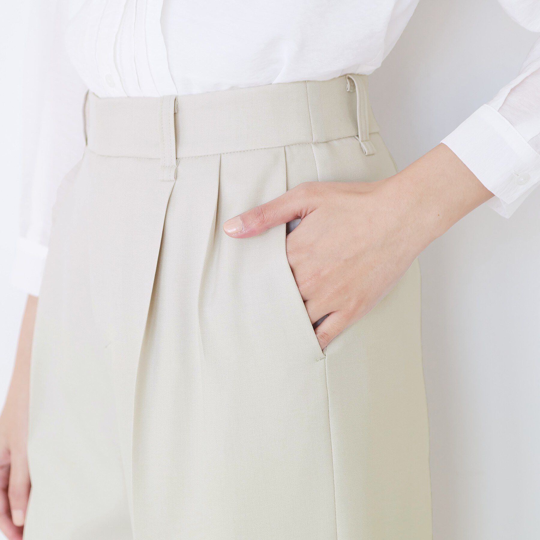 COUP DE CHANCE「【手洗い可】タック入りワイドパンツ」|その他|