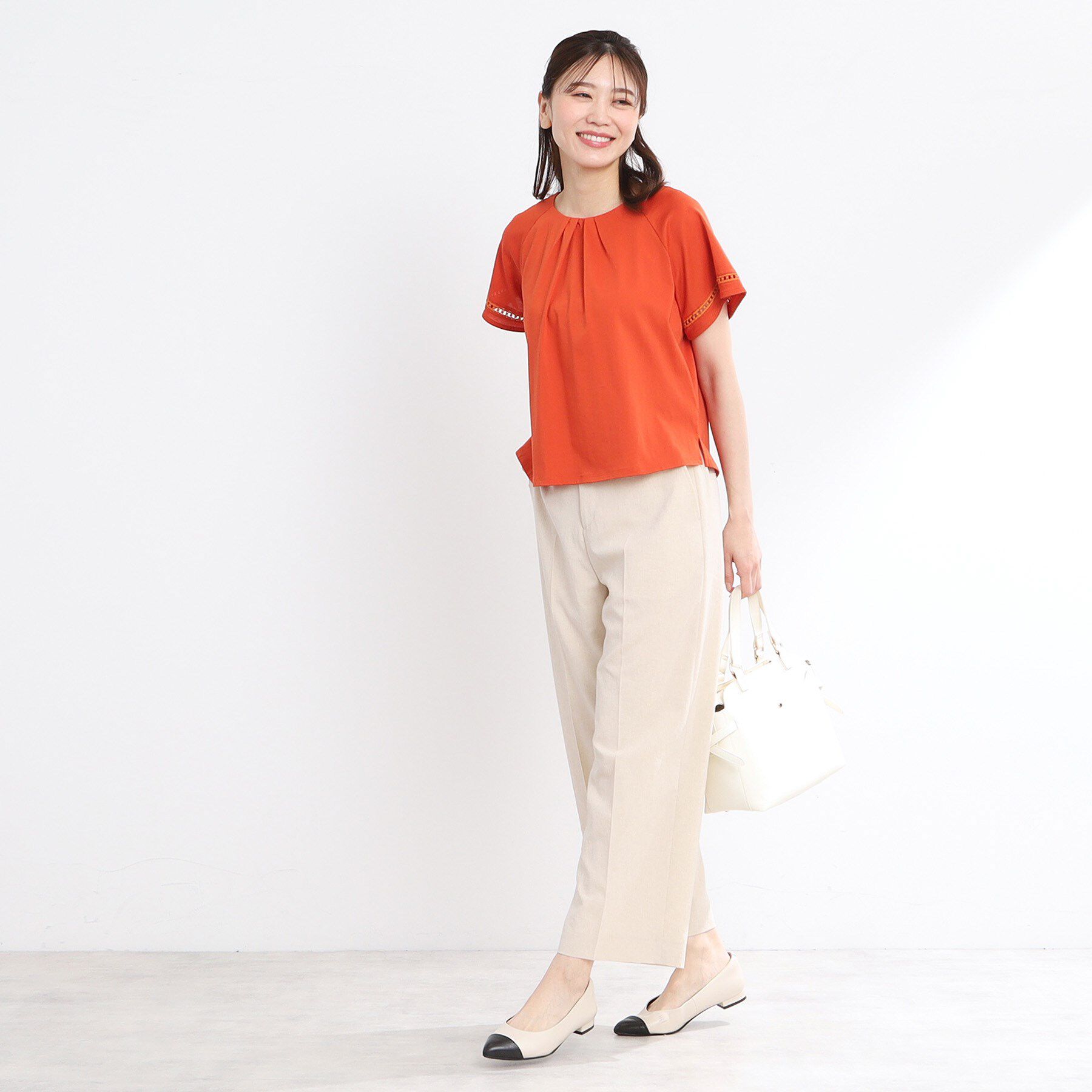 Reflect「【手洗い可】フレアースリーブカットソー」|Tシャツ・カットソー|