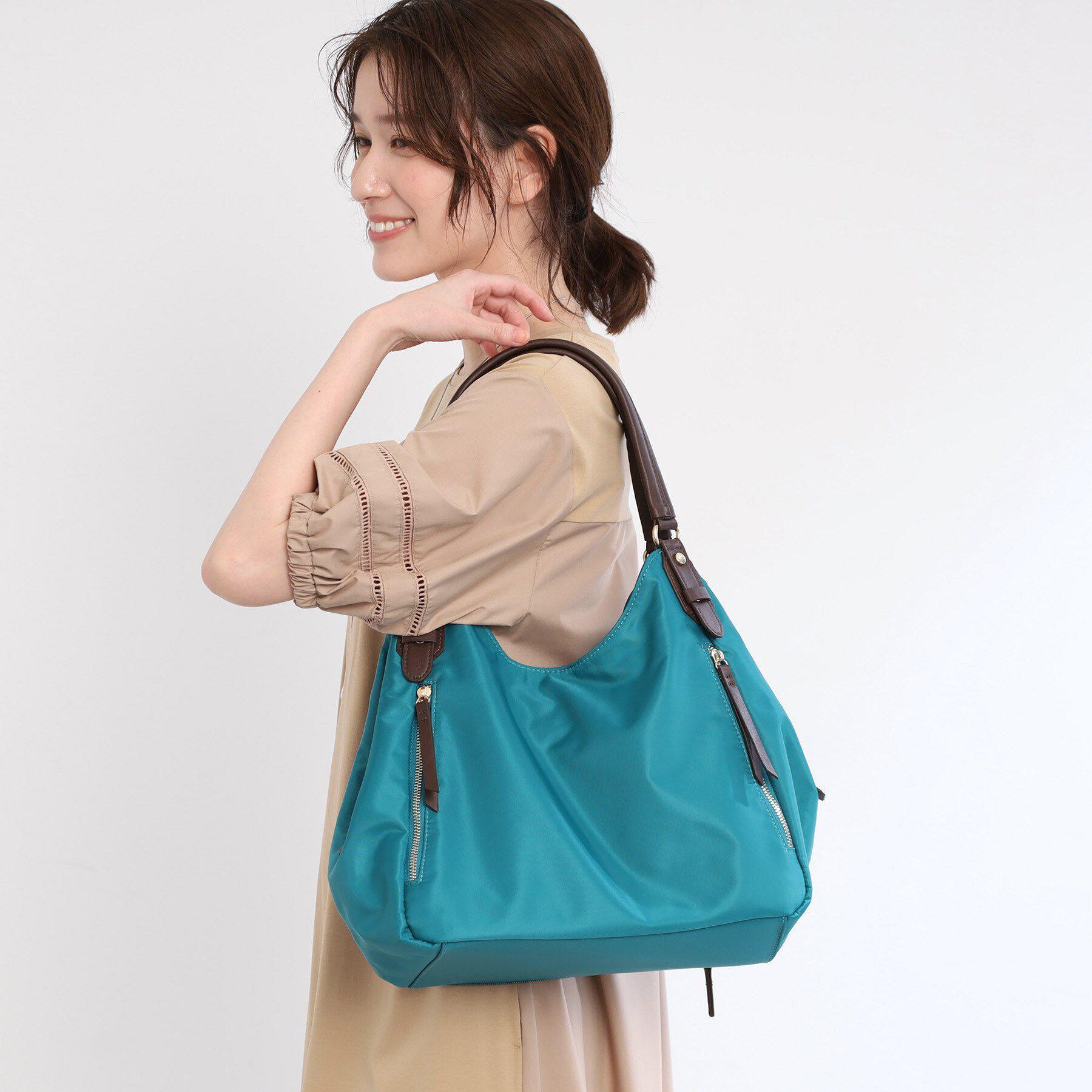 Reflect「【大容量／底ファスナー付き／キレイめコーデにも◎】ナイロンバッグ」|トートバッグ|