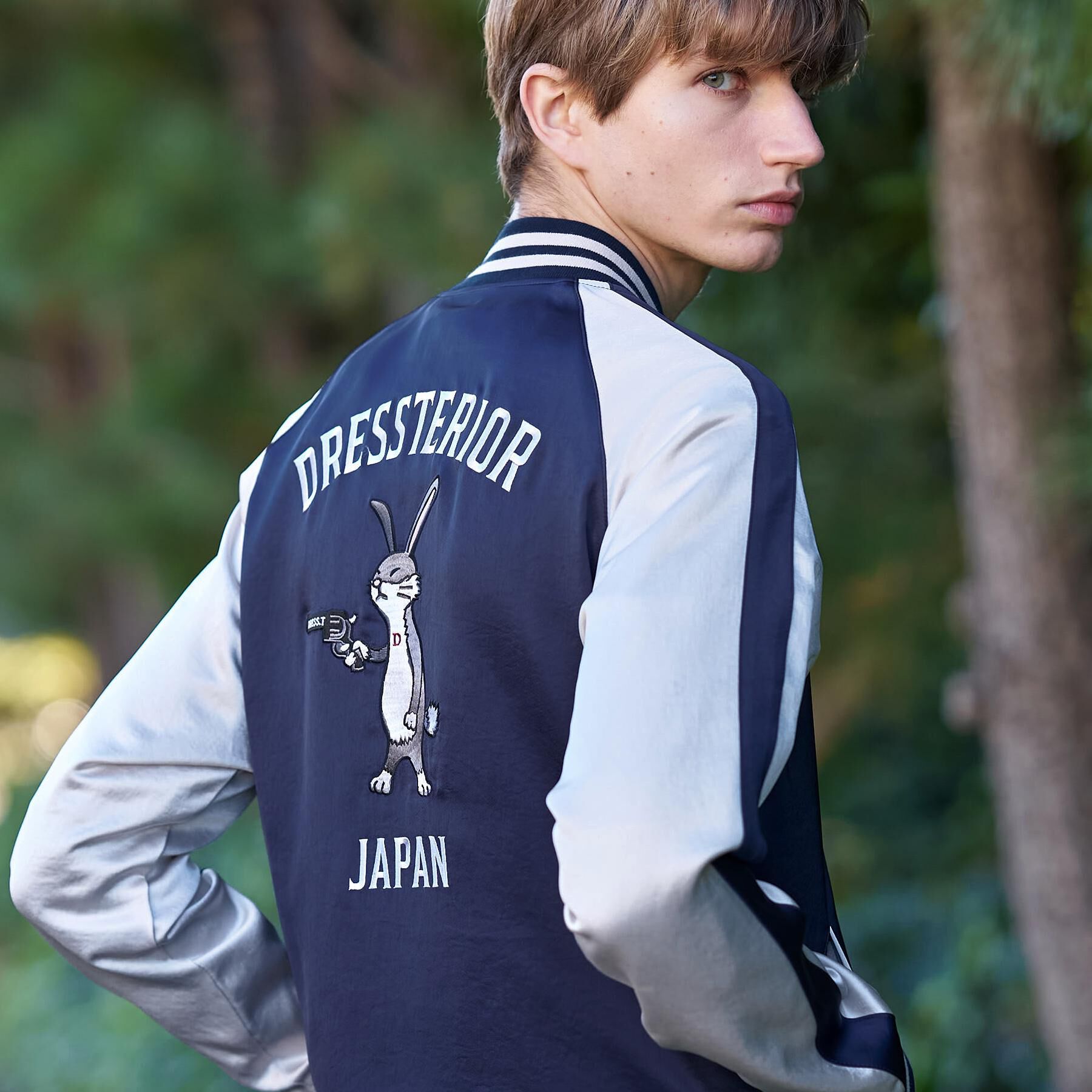 DRESSTERIOR「ラビット刺繍 スカジャン」|ブルゾン・スタジャン|