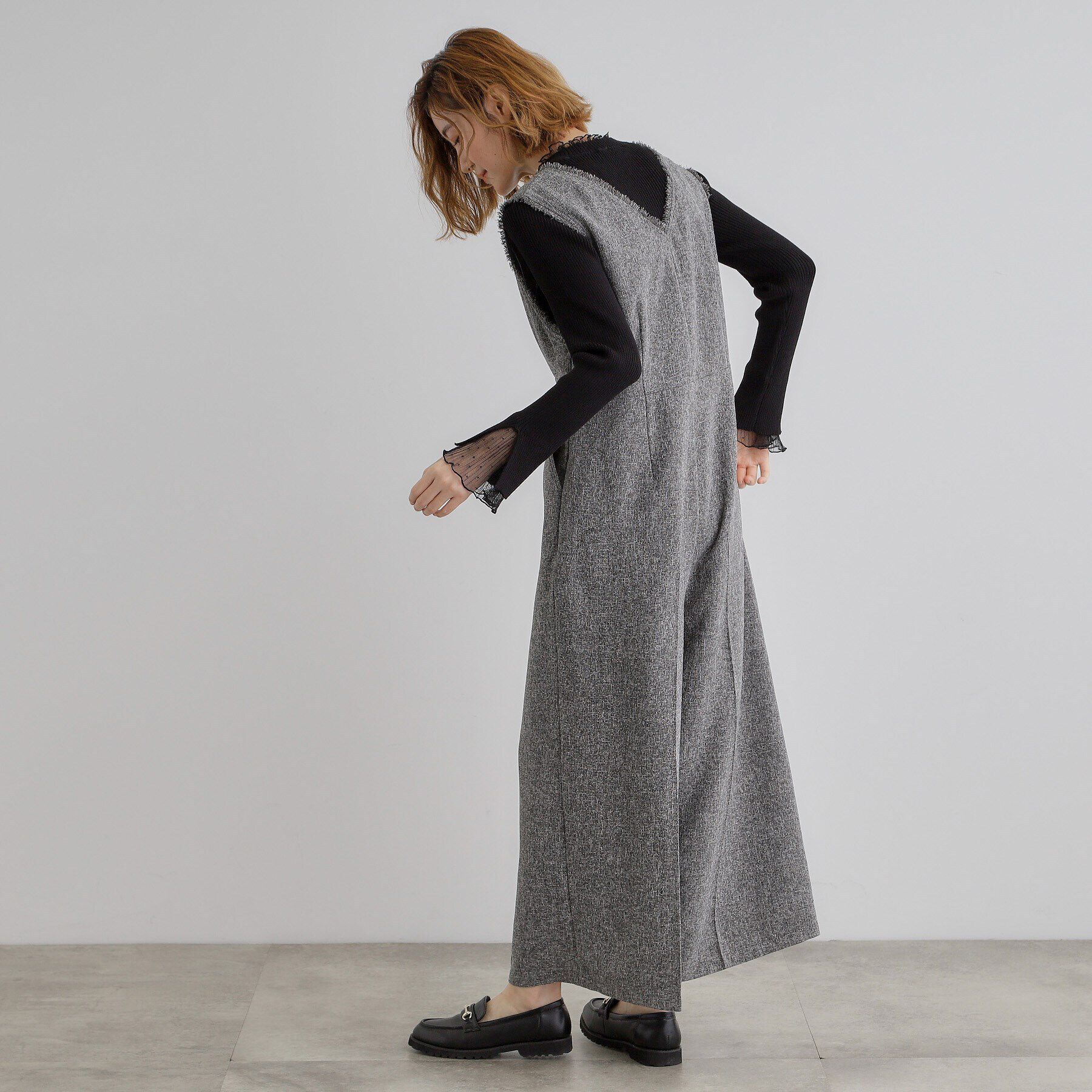 grove「ツイードサロペット」|オールインワン|