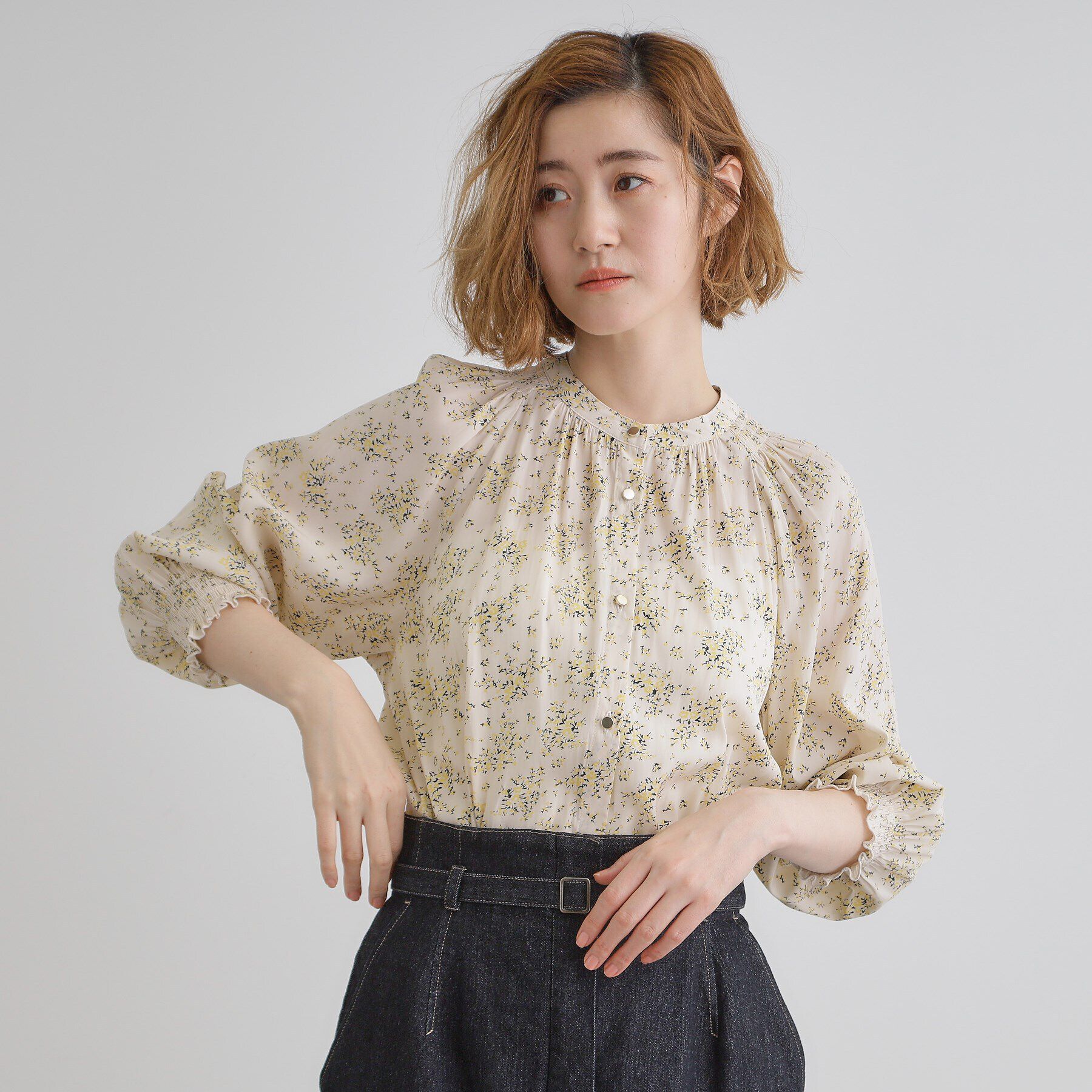 grove「【デイリーから特別な日まで】華やかさを纏うヴィンテージサテンブラウス」|シャツ・ブラウス|