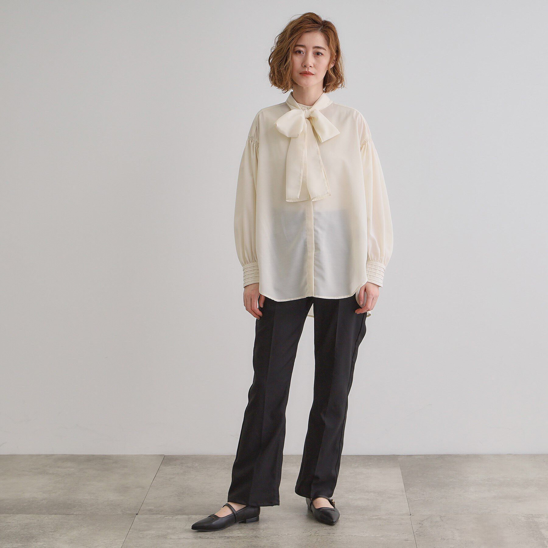 grove「2WAYシアーボウタイブラウス」|シャツ・ブラウス|