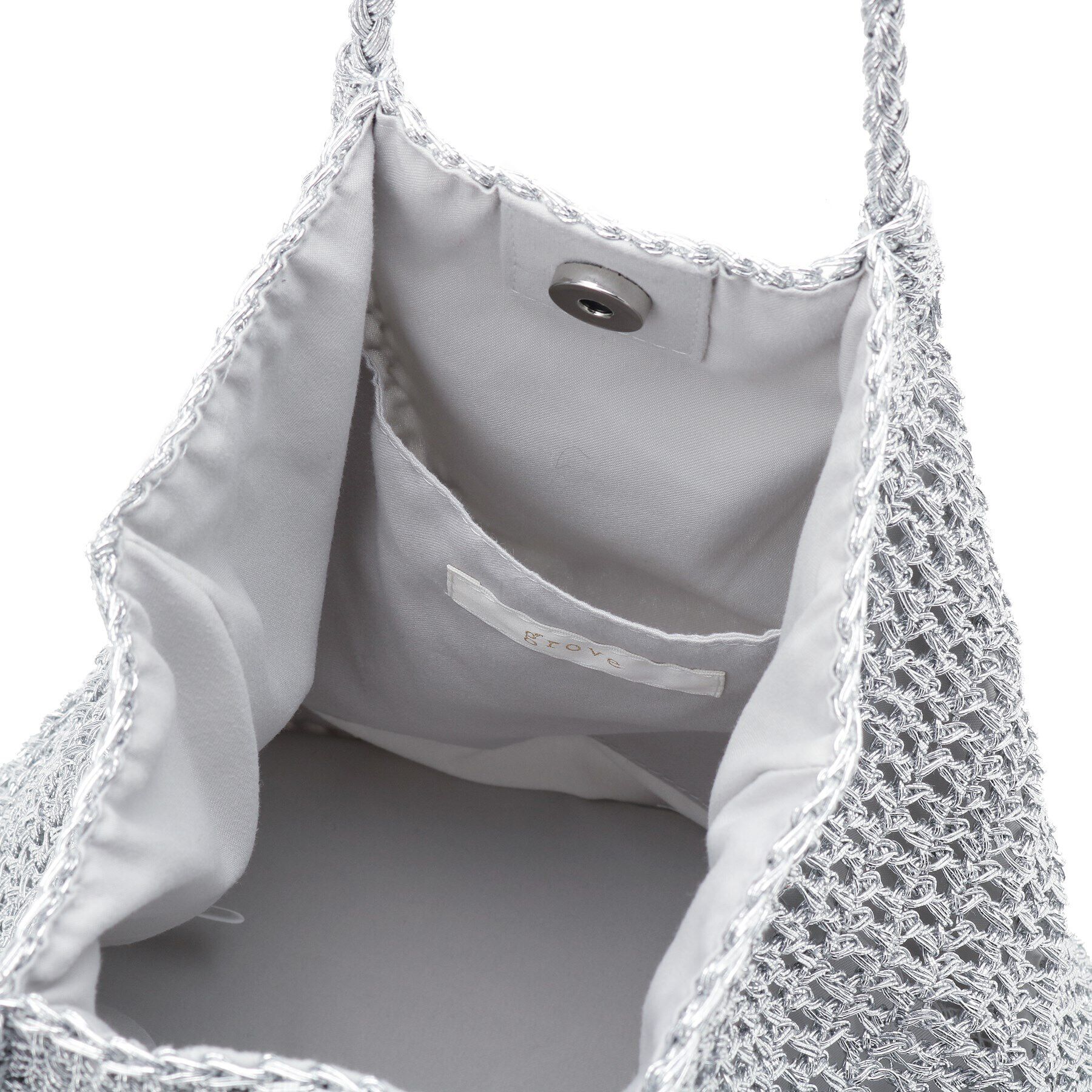 grove「ラメコードタックハンドルトート」|トートバッグ|