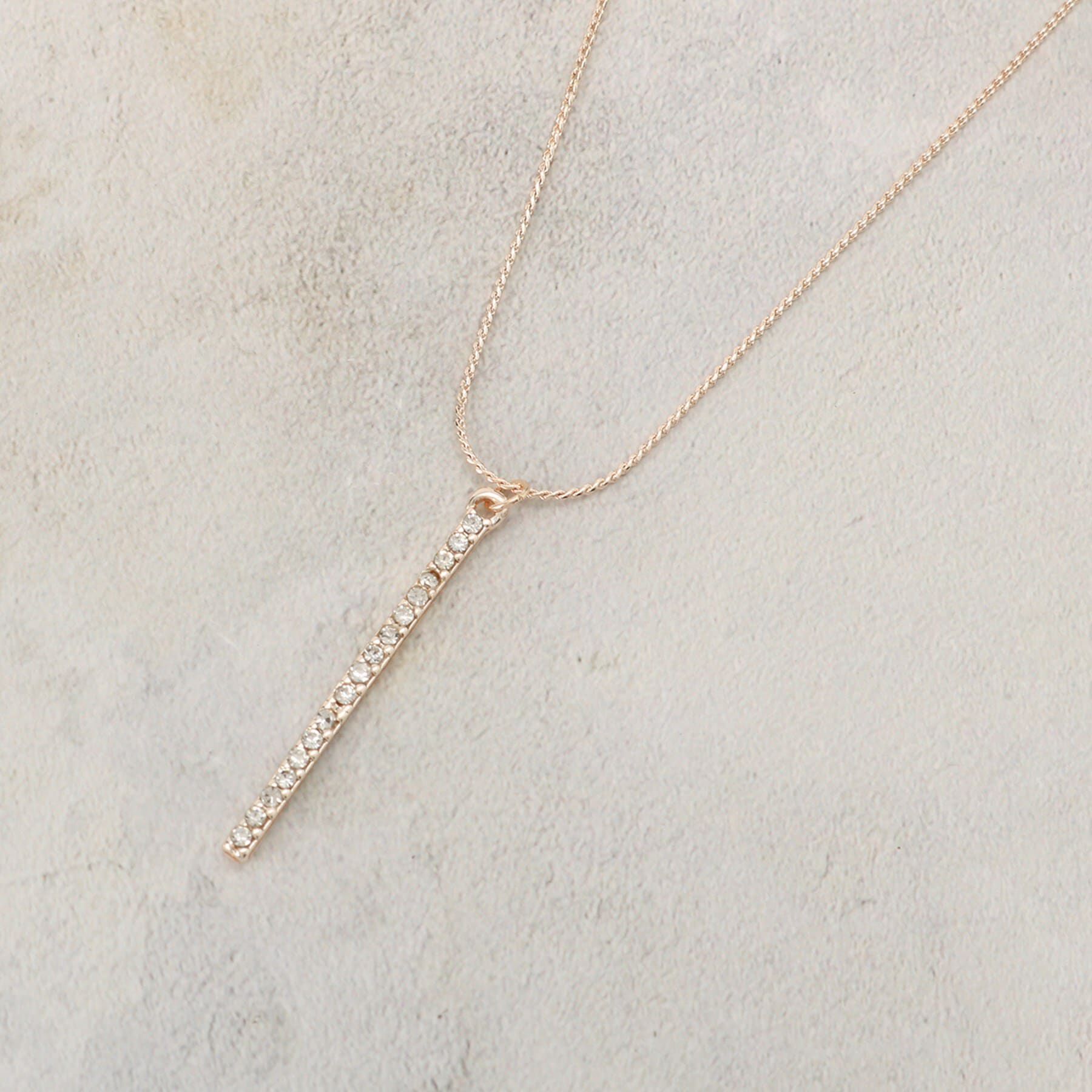 grove「ビジューバー2連ネックレス」|ネックレス|ピンクゴールド(00