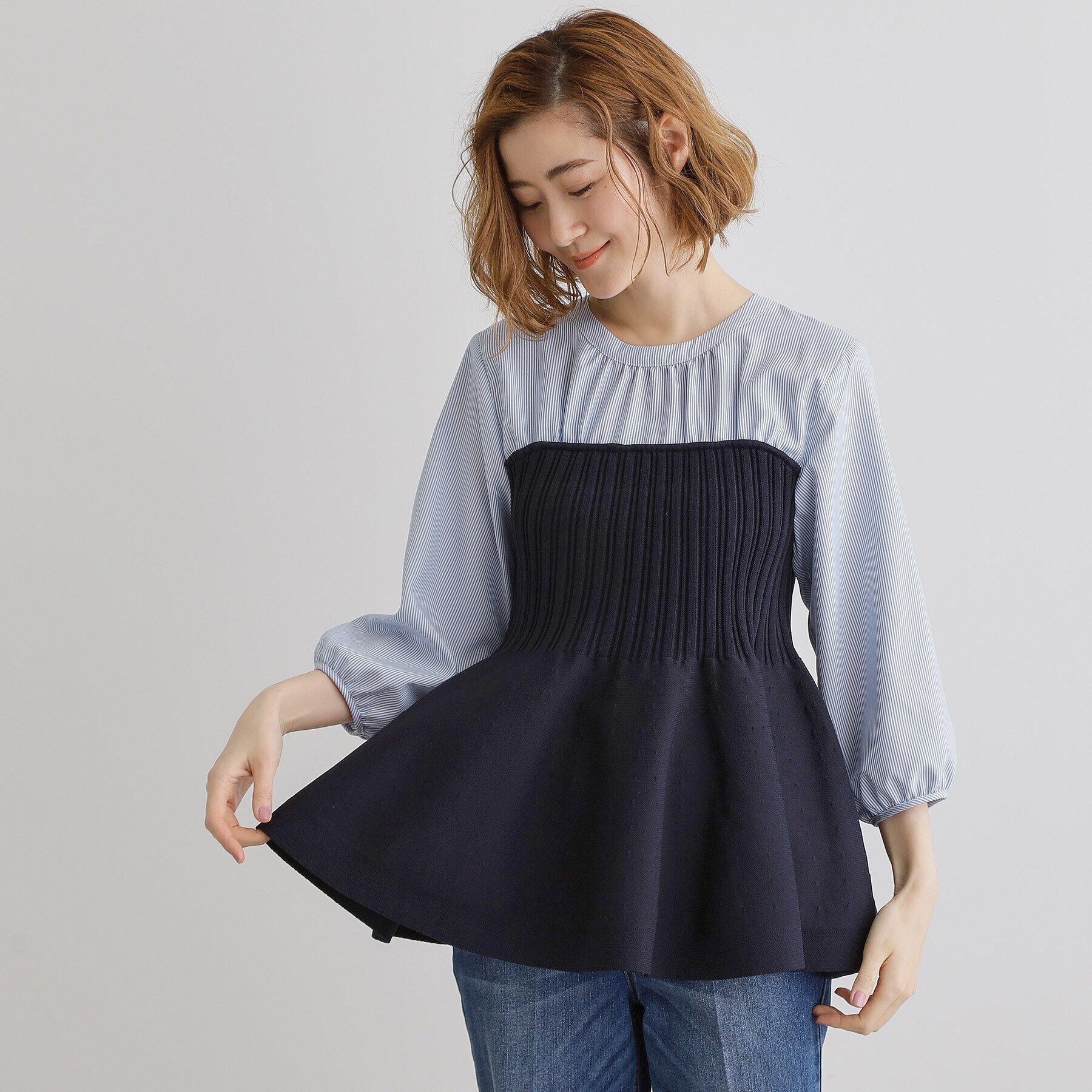 grove「ニットビスチェドッキングシャツ」|Tシャツ・カットソー|