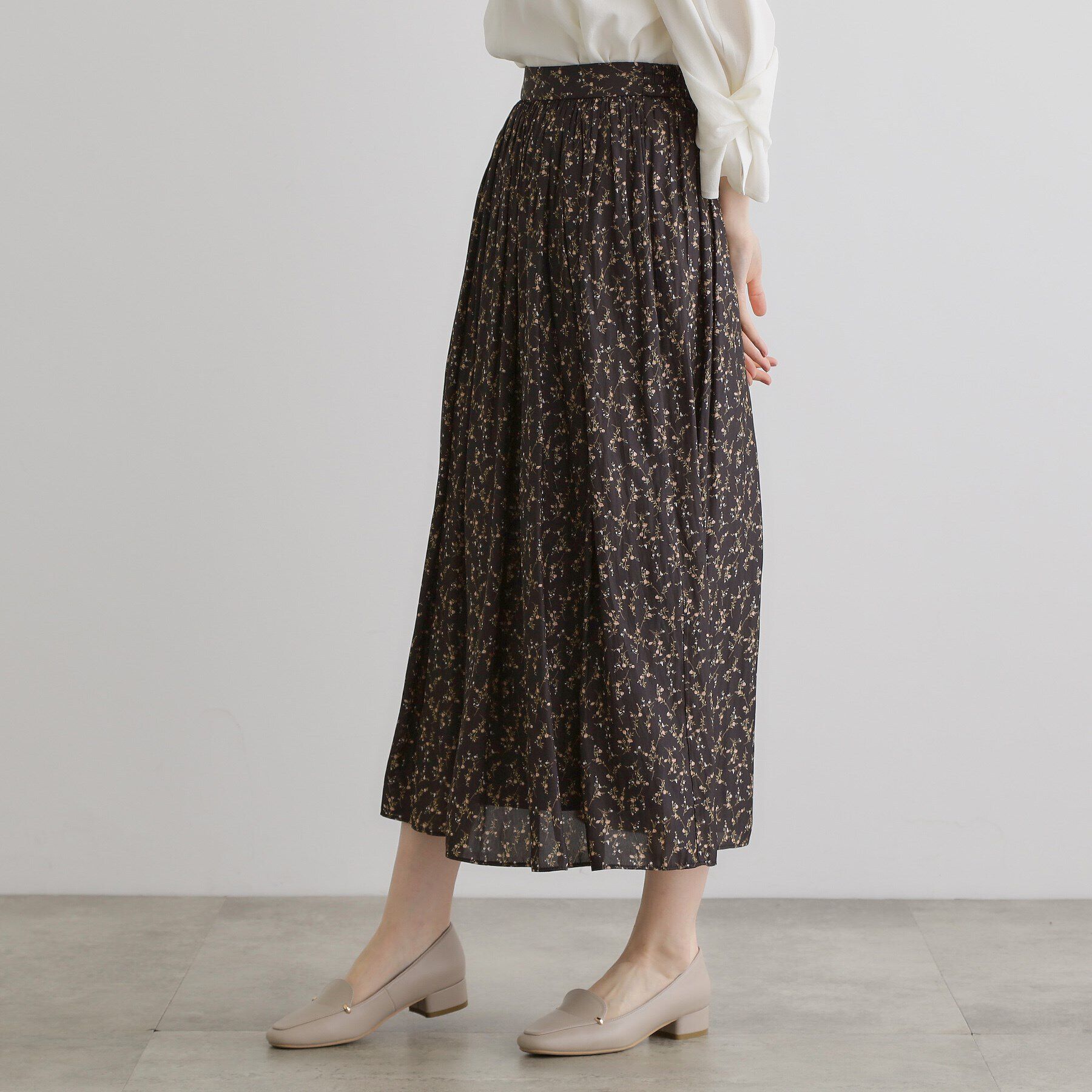 grove「割線サテンギャザースカート」|スカート|