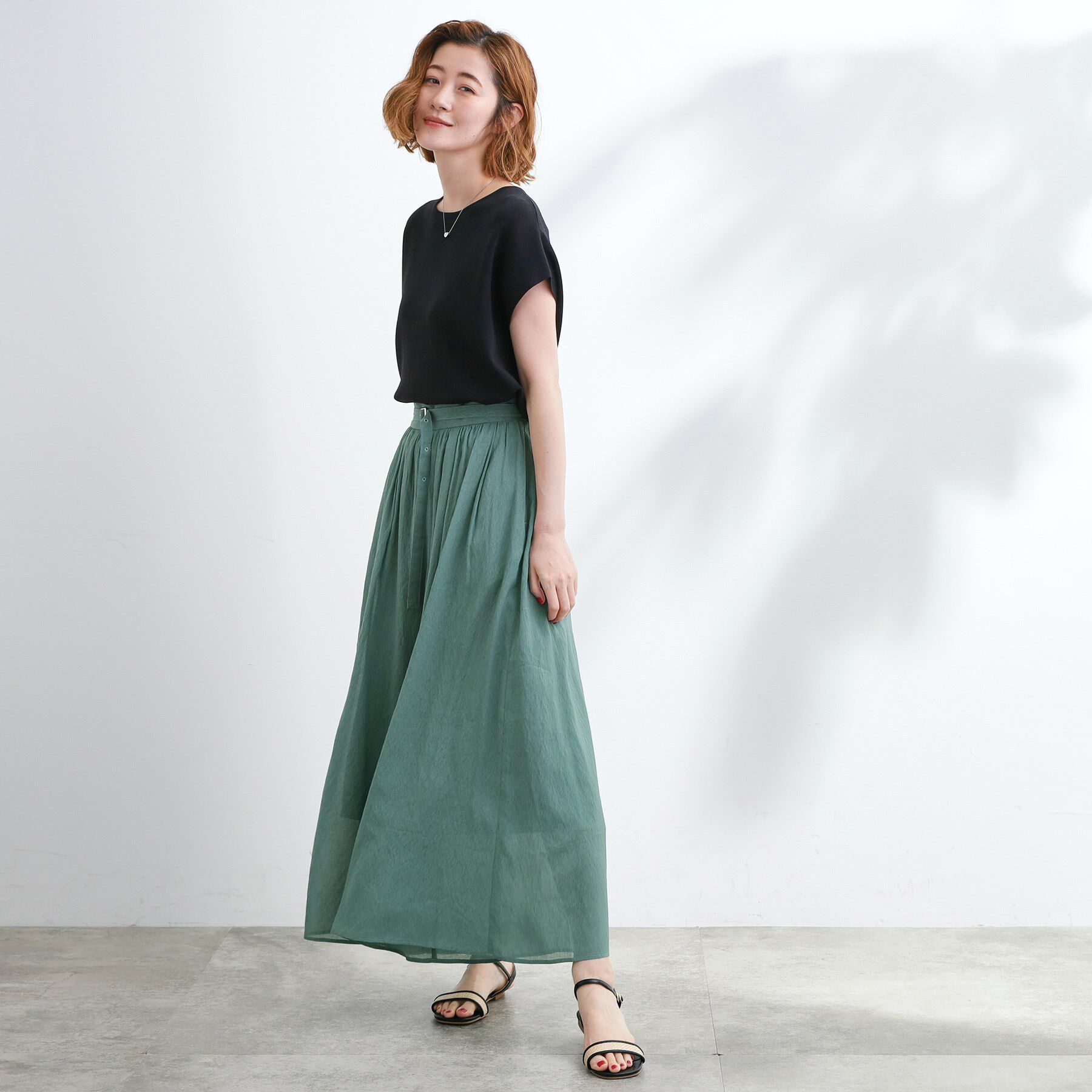grove「【たっぷりギャザーで体型カバー】スカート見えの軽やかパンツ」|その他|
