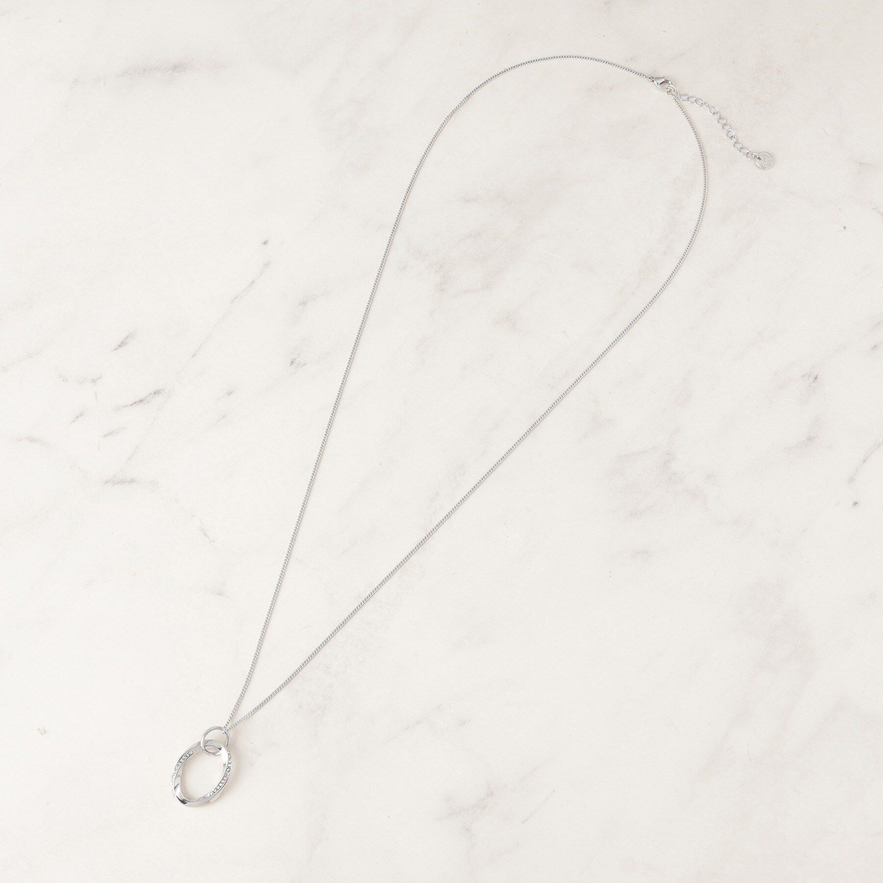 grove「ツイストオーバルビジューネックレス」|ネックレス|