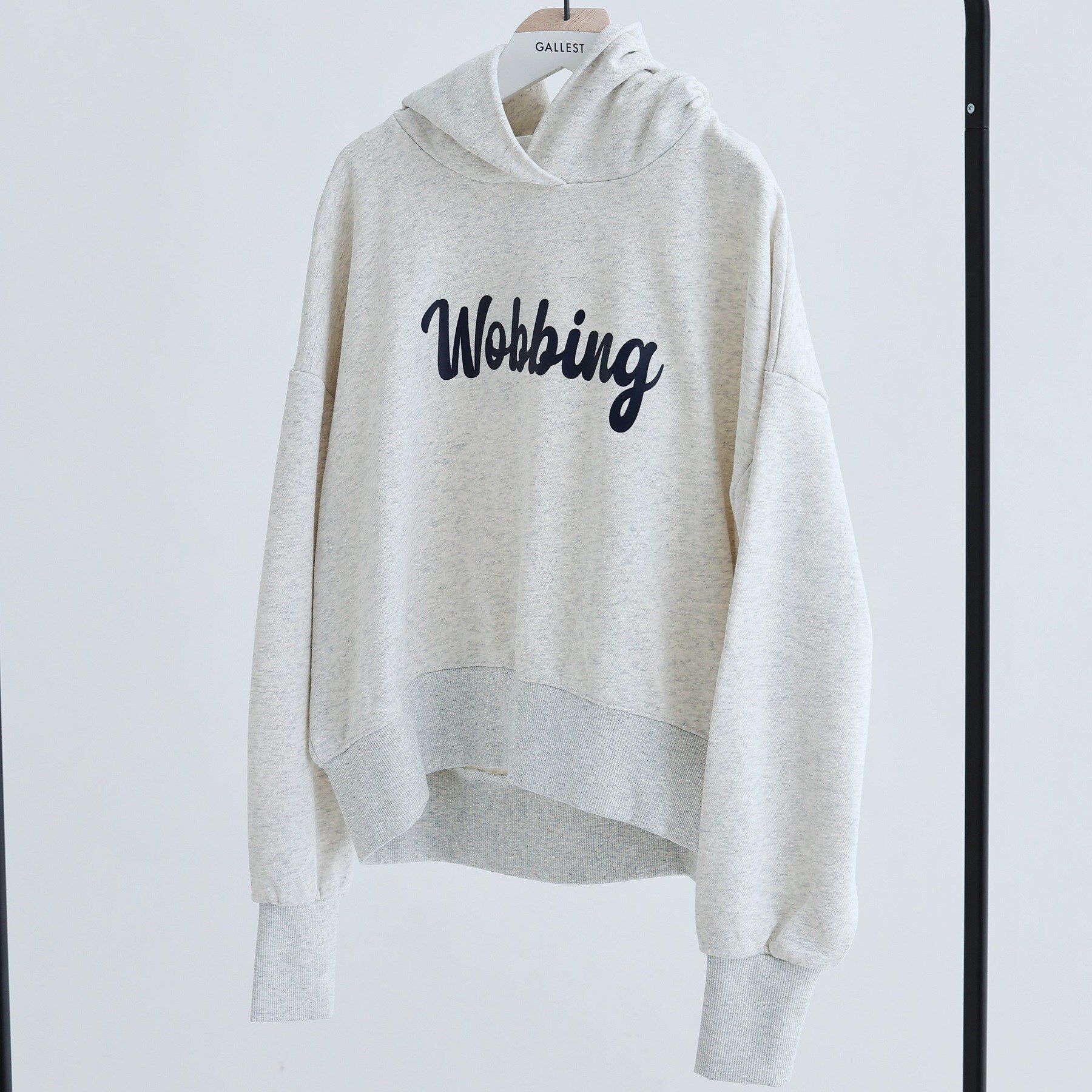 GALLEST「ドロップショルダーロゴ裏毛パーカ」|パーカー|ライトグレー(911