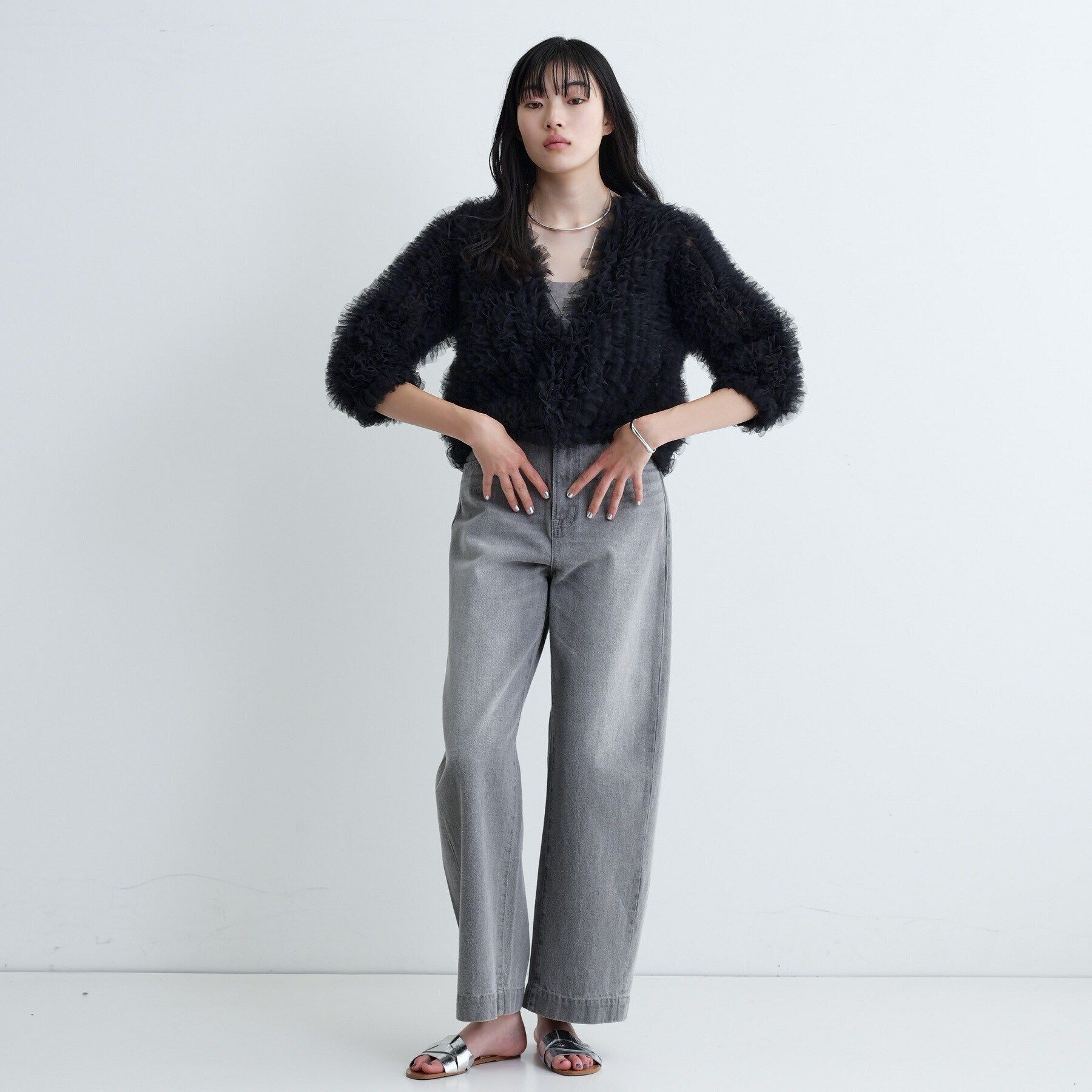 GALLEST「ボリュームチュールカーディガン」|カーディガン|