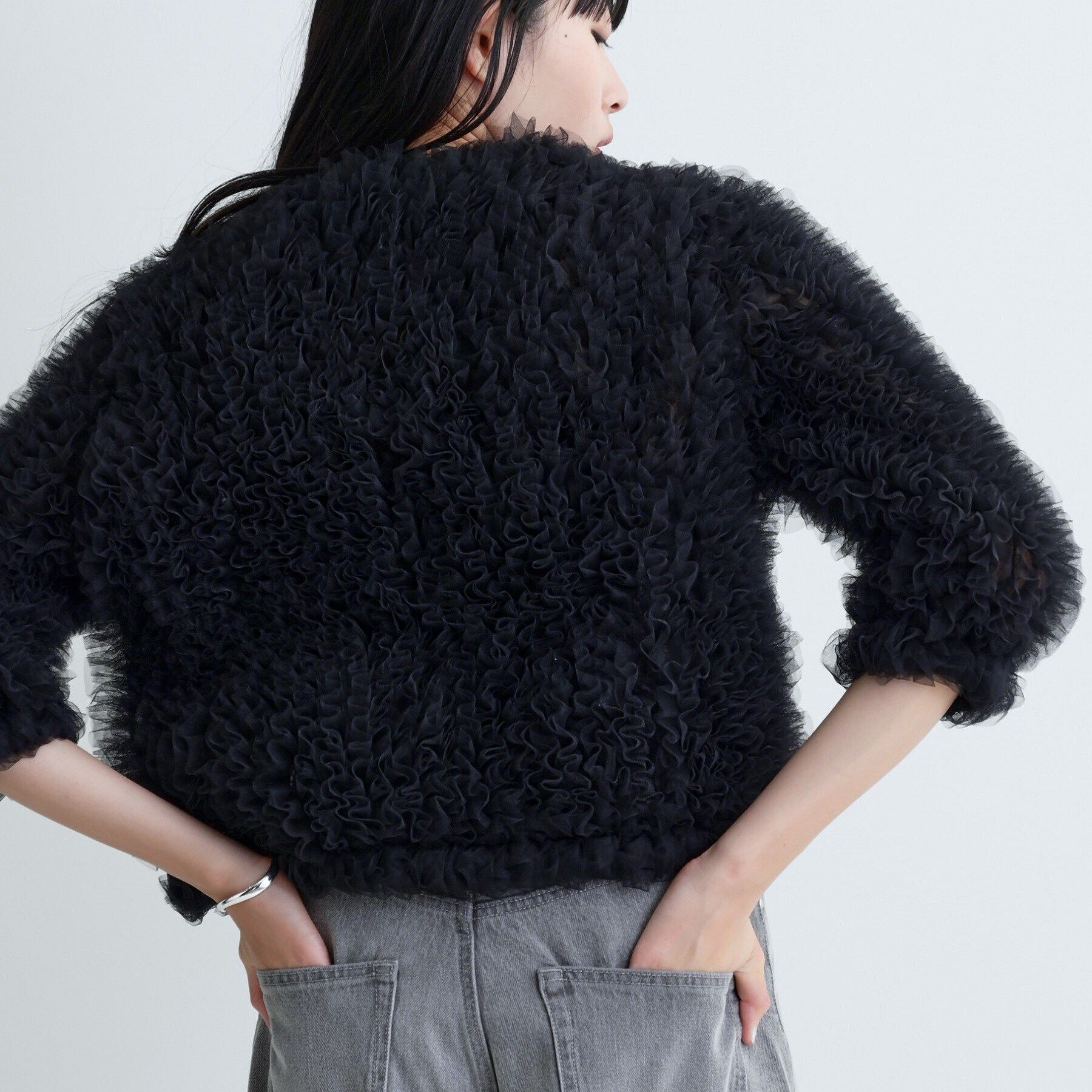 GALLEST「ボリュームチュールカーディガン」|カーディガン|