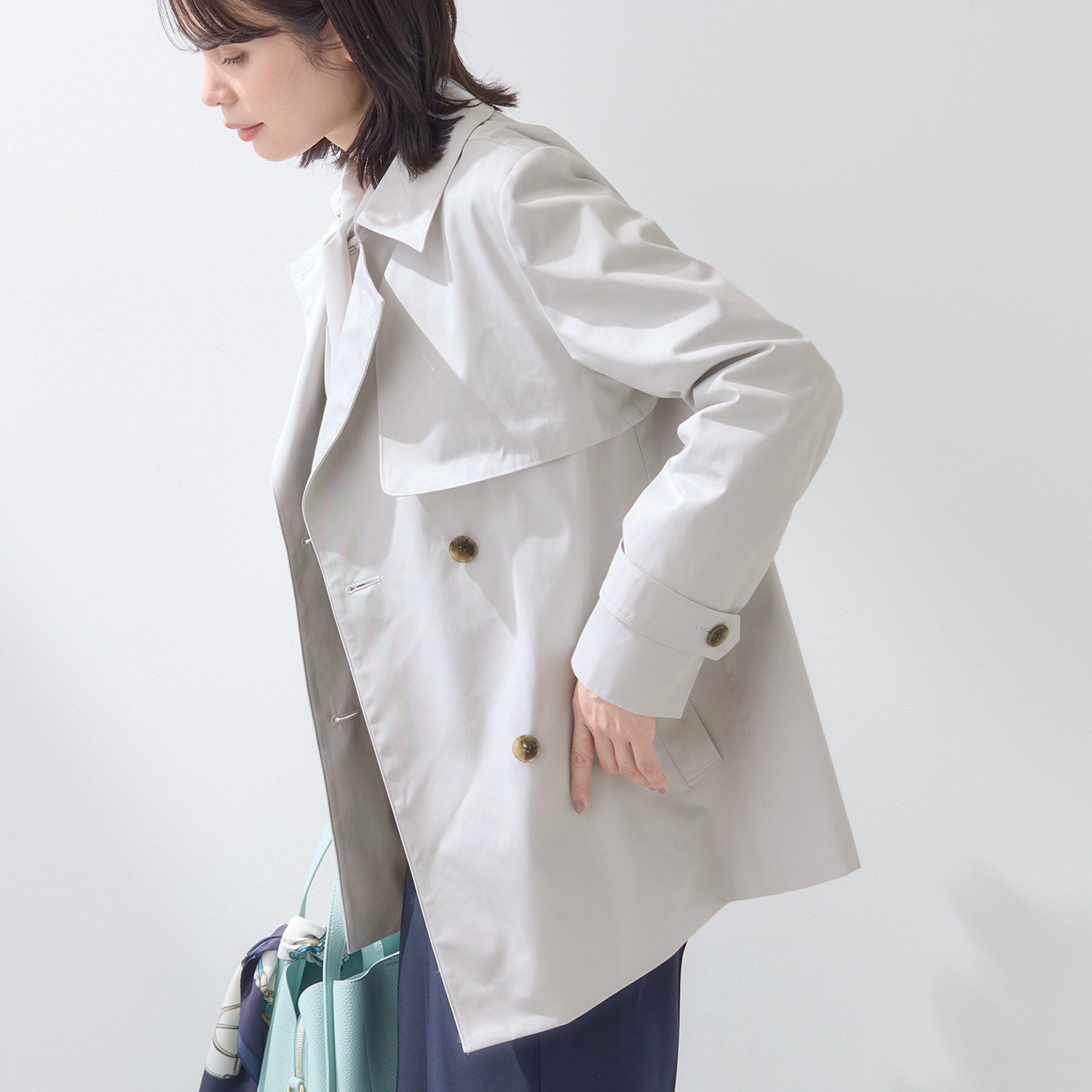 INDIVI「【花粉付着防止／撥水／UVケア】名品トレンチコート」|トレンチコート|