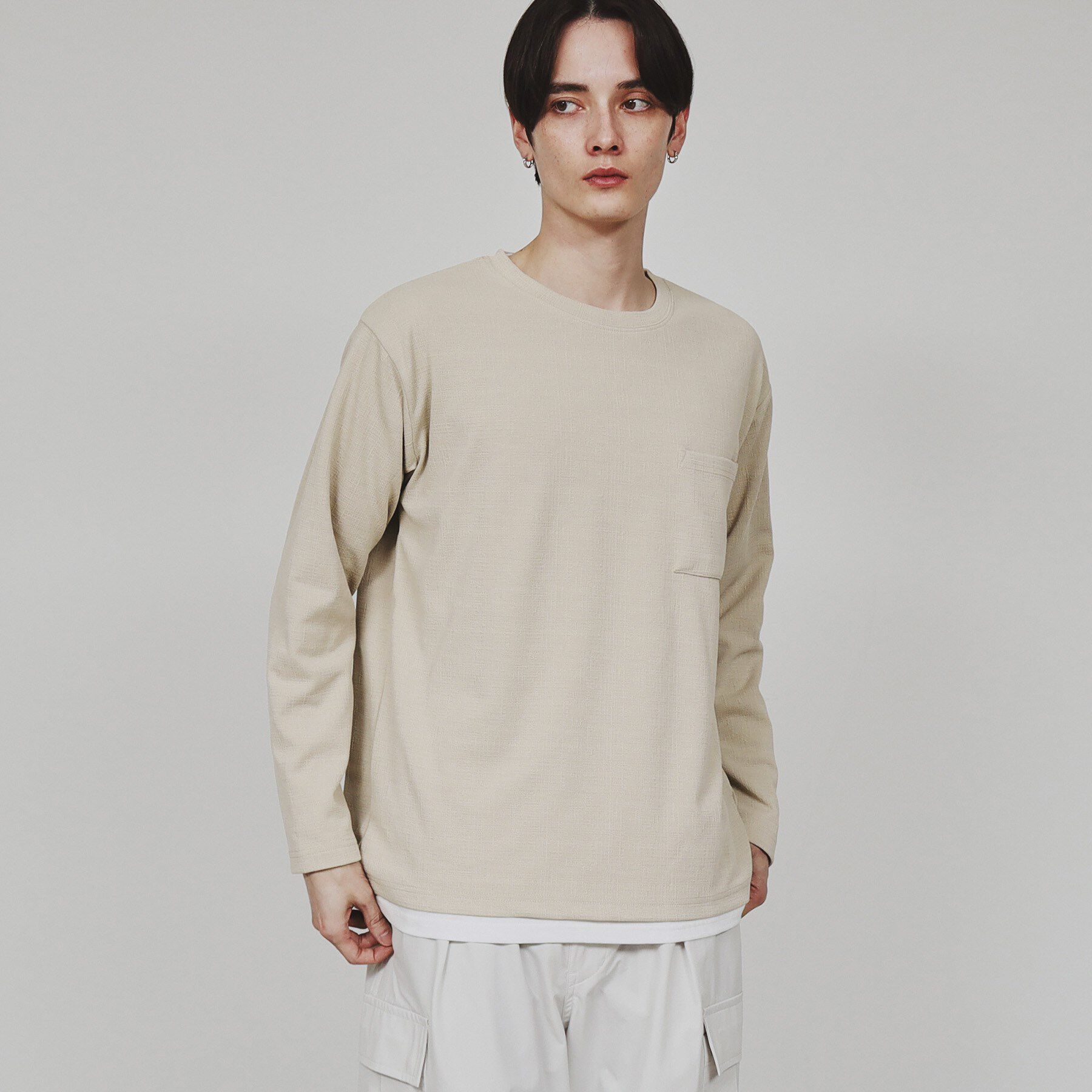 tk.TAKEO KIKUCHI「【セットアイテム】フクレジャカードアンサンブル」|Tシャツ・カットソー|