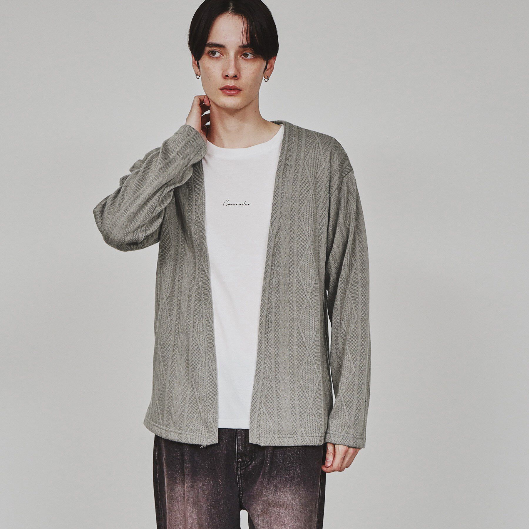 tk.TAKEO KIKUCHI「【セットアップ】フクレジャカードカーデアンサンブル」|カーディガン|