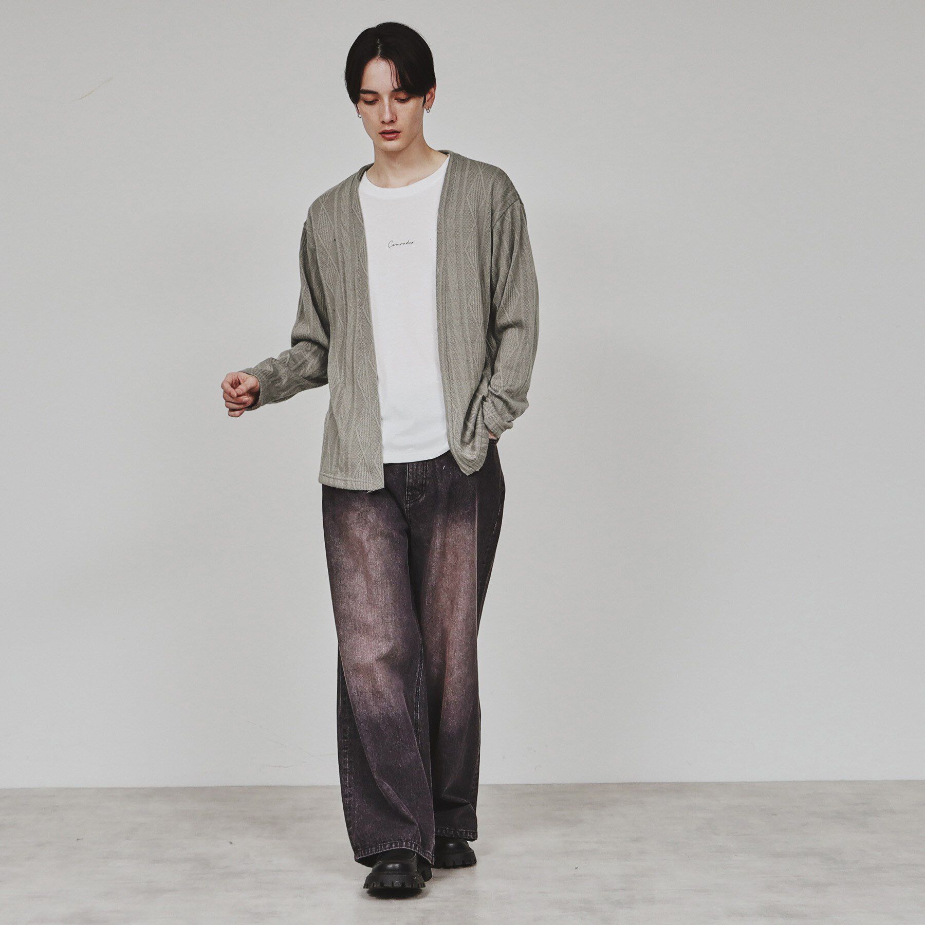 tk.TAKEO KIKUCHI「【セットアップ】フクレジャカードカーデアンサンブル」|カーディガン|