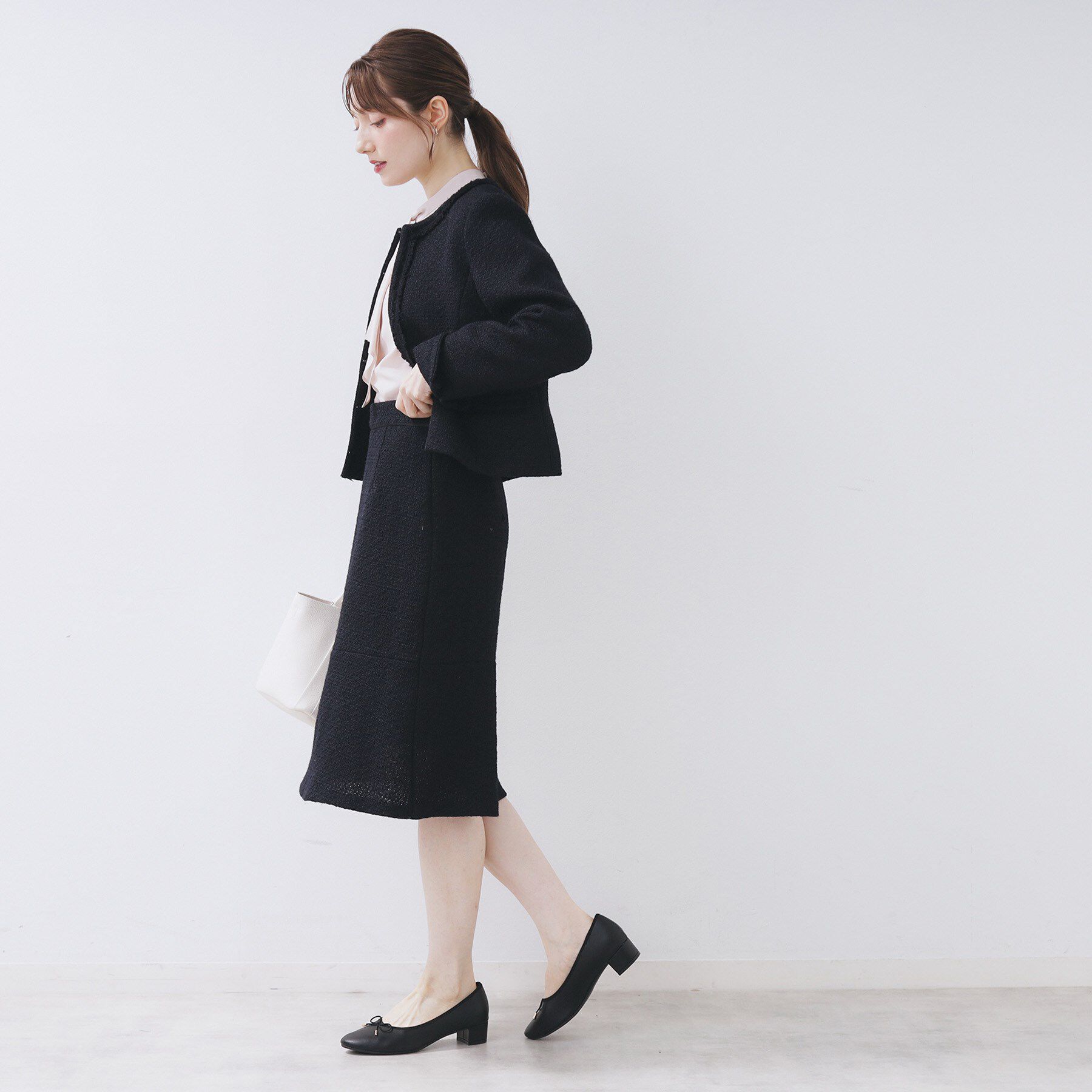 index「≪通勤・セレモニー/セットアップ対応≫フレアツイードスカート【洗濯機OK】」|スカート|