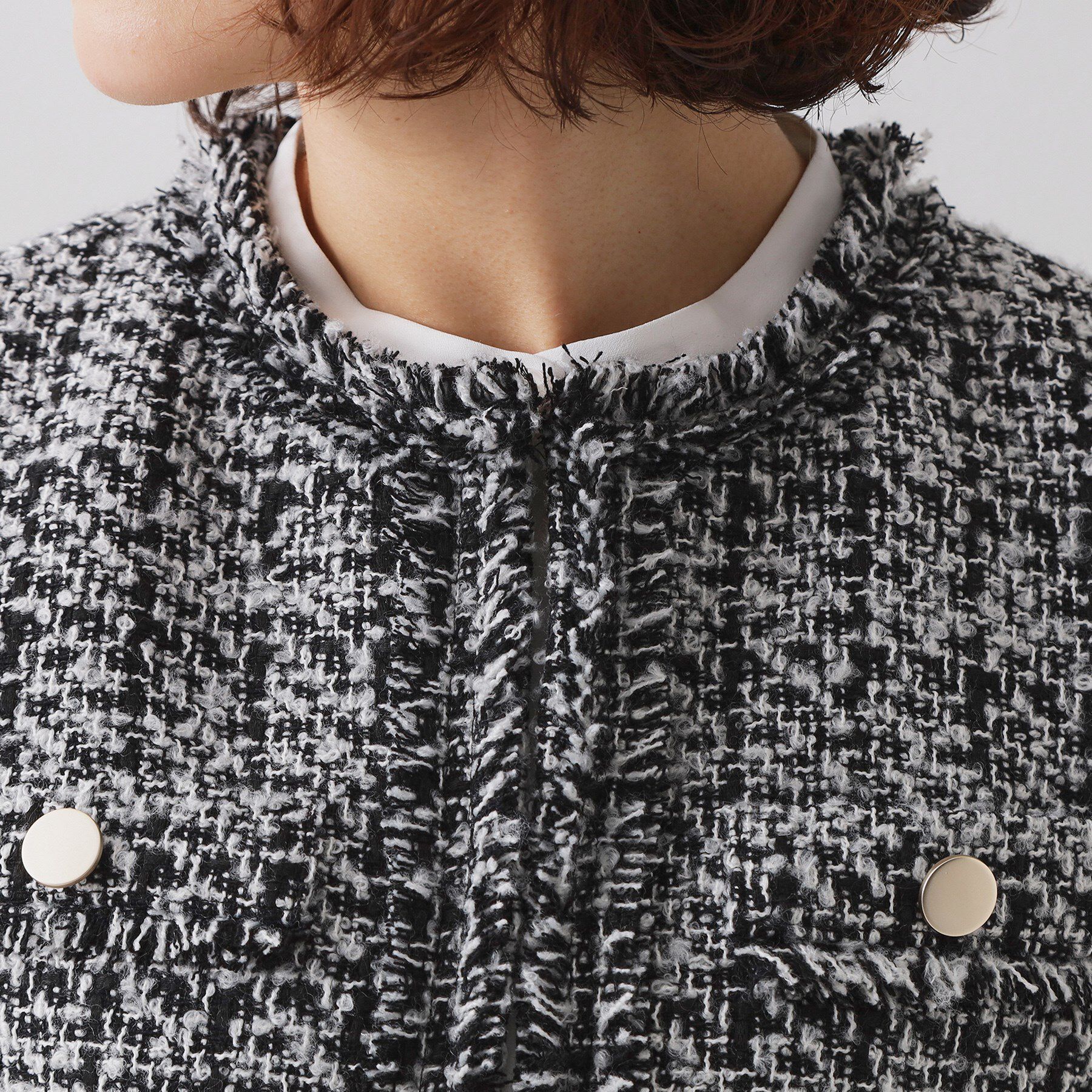 OPAQUE.CLIP「≪通勤・セレモニー対応≫ツイードジレ【洗える】」|ベスト・ジレ|