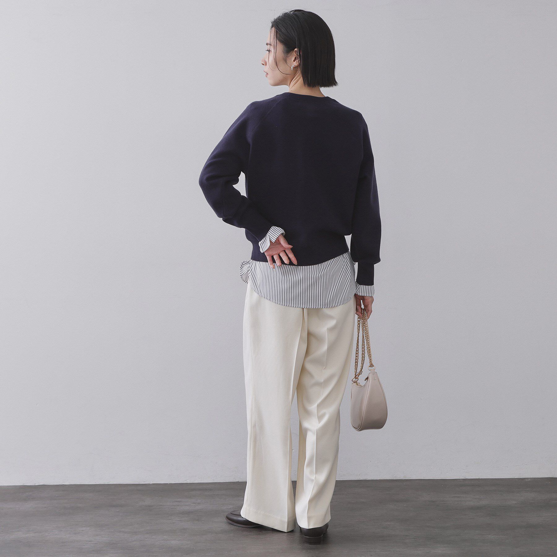 OPAQUE.CLIP「シャツドッキングカットソー【洗濯機OK】」|Tシャツ・カットソー|