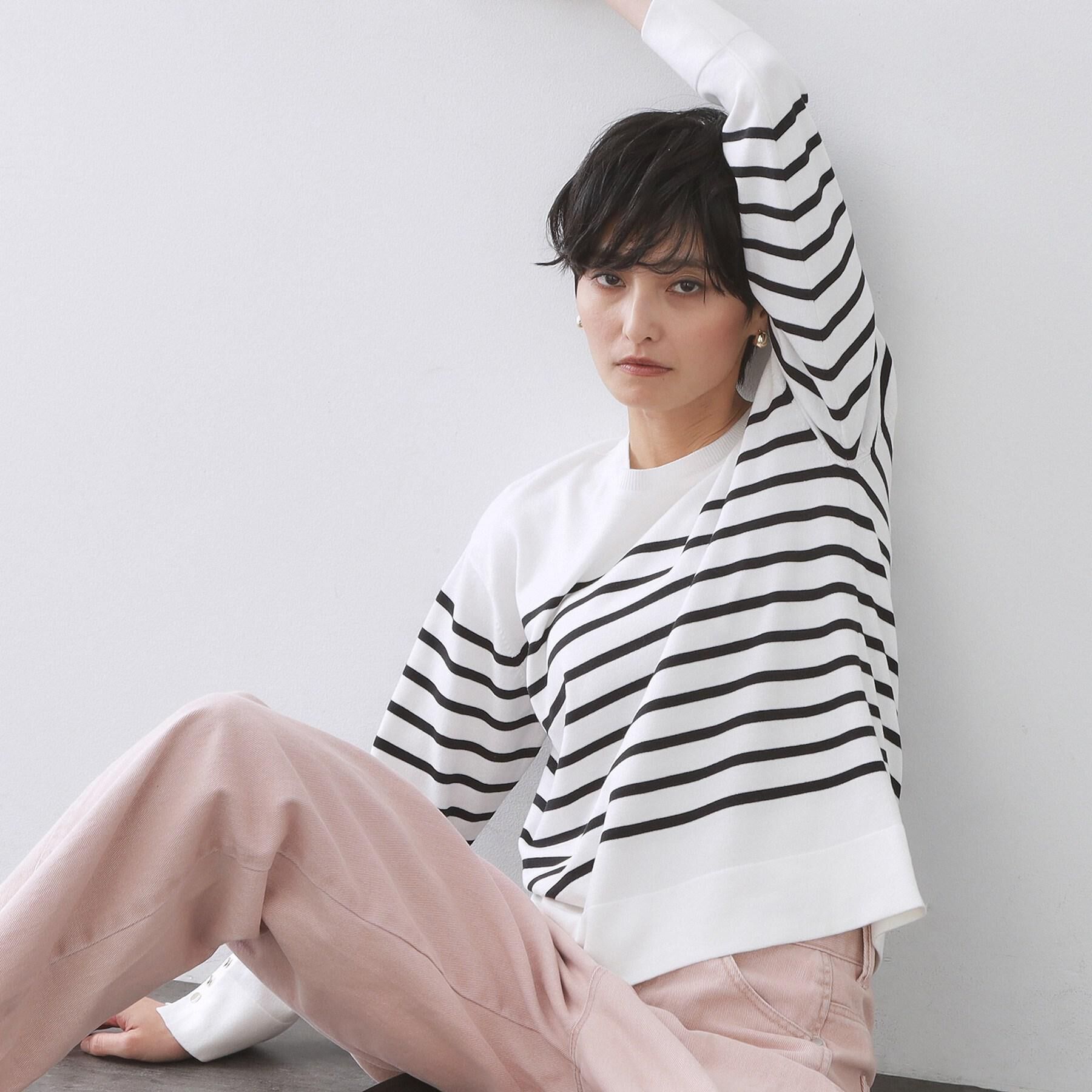 OPAQUE.CLIP「金ボタン使いリラクシーニット【洗濯機OK】」|ニット・セーター|