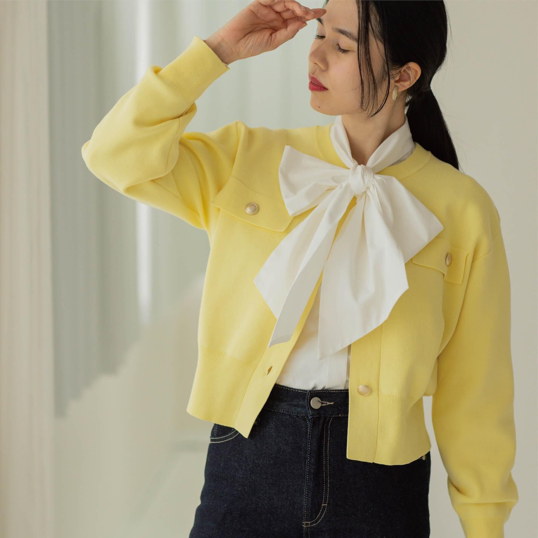 OPAQUE.CLIP「フラップポケット金ボタンニットカーディガン【洗濯機OK】」|カーディガン|