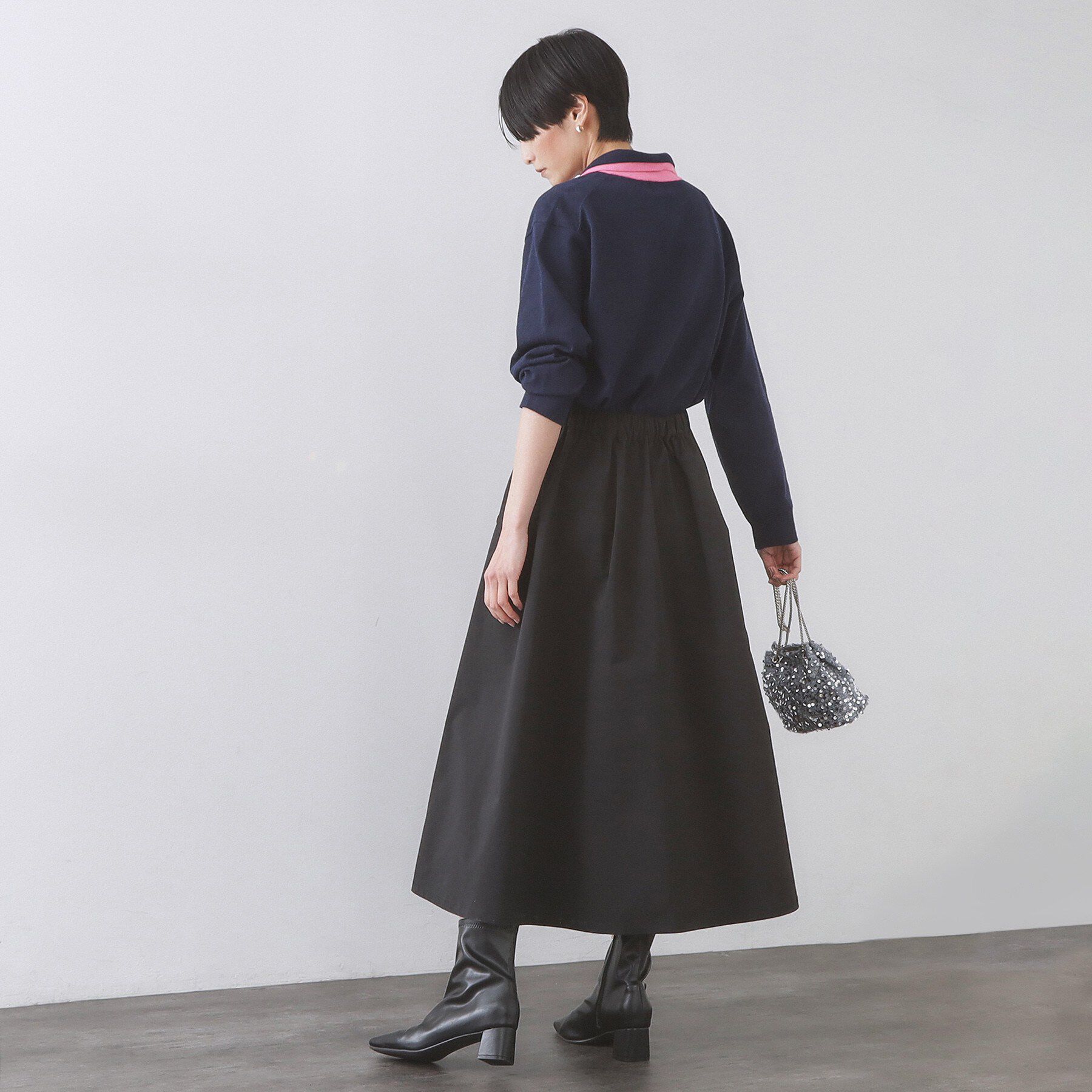 OPAQUE.CLIP「ポケットデザインフレアスカート【洗濯機OK】」|スカート|