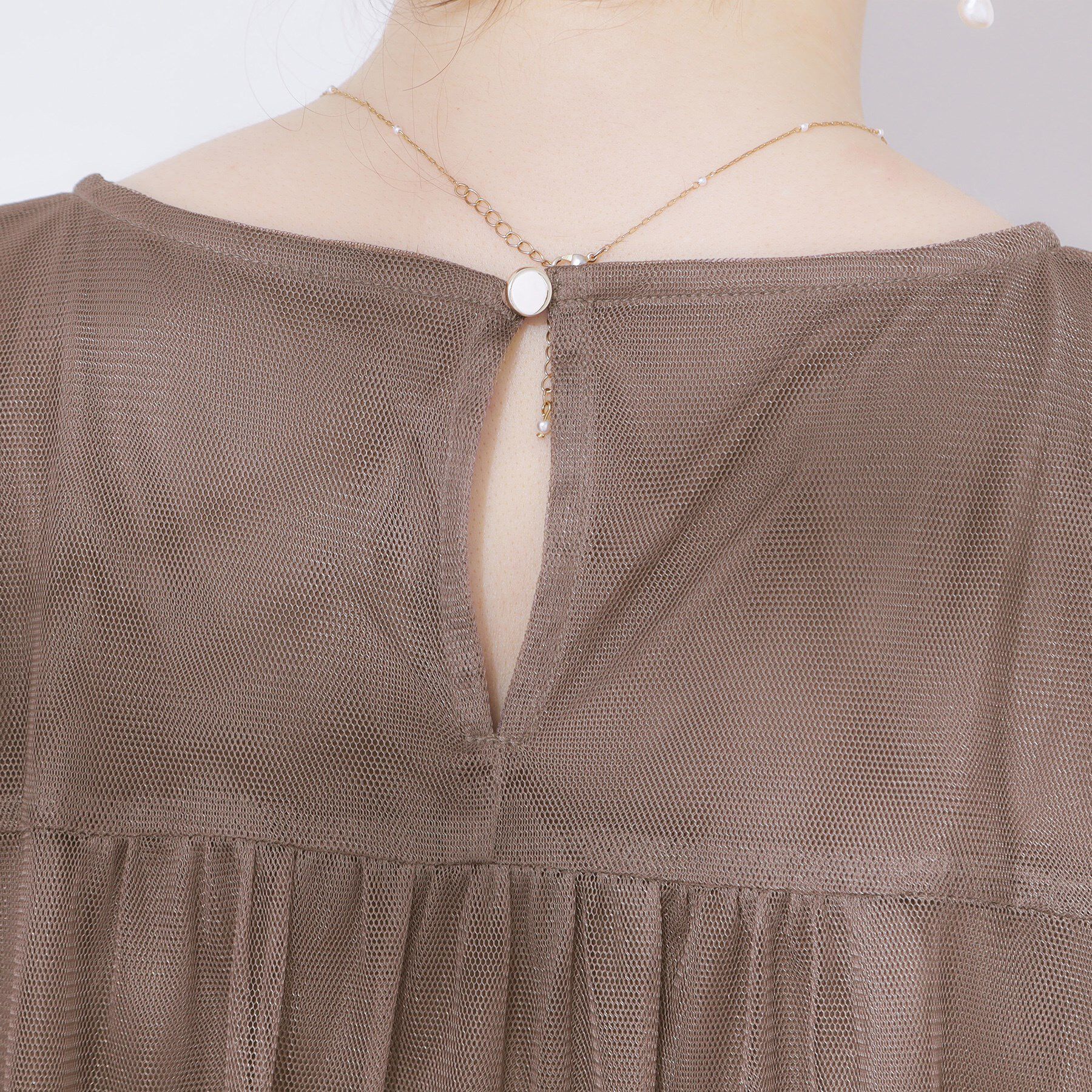 Couture broach「【マシンウォッシャブル・大人可愛い】チュールプリーツチュニック」|Tシャツ・カットソー|