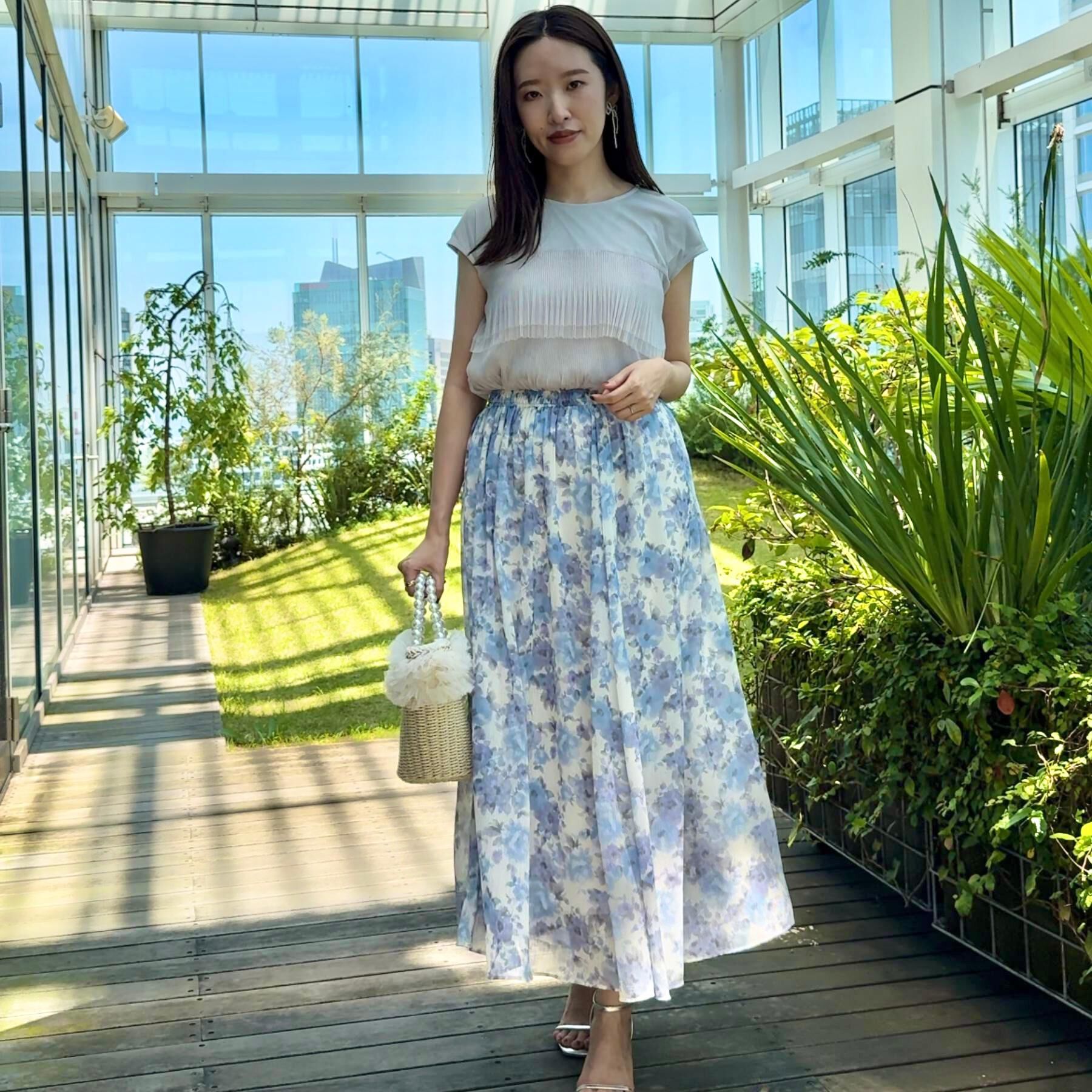 Couture broach「【マシンウォッシャブル・大人可愛い】チュールプリーツチュニック」|Tシャツ・カットソー|