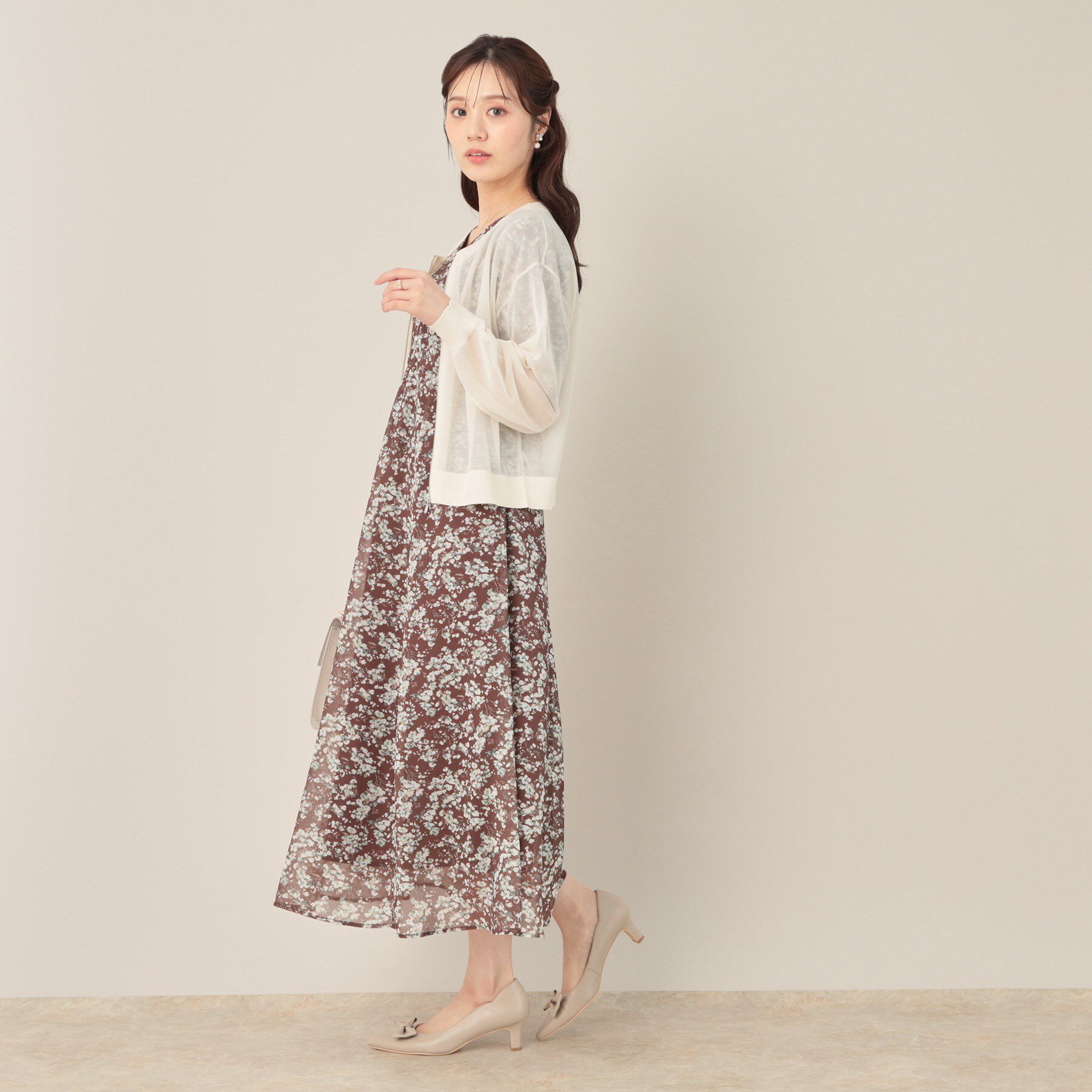 Couture broach「LEVITAシアージップアップブルゾン」|カーディガン|