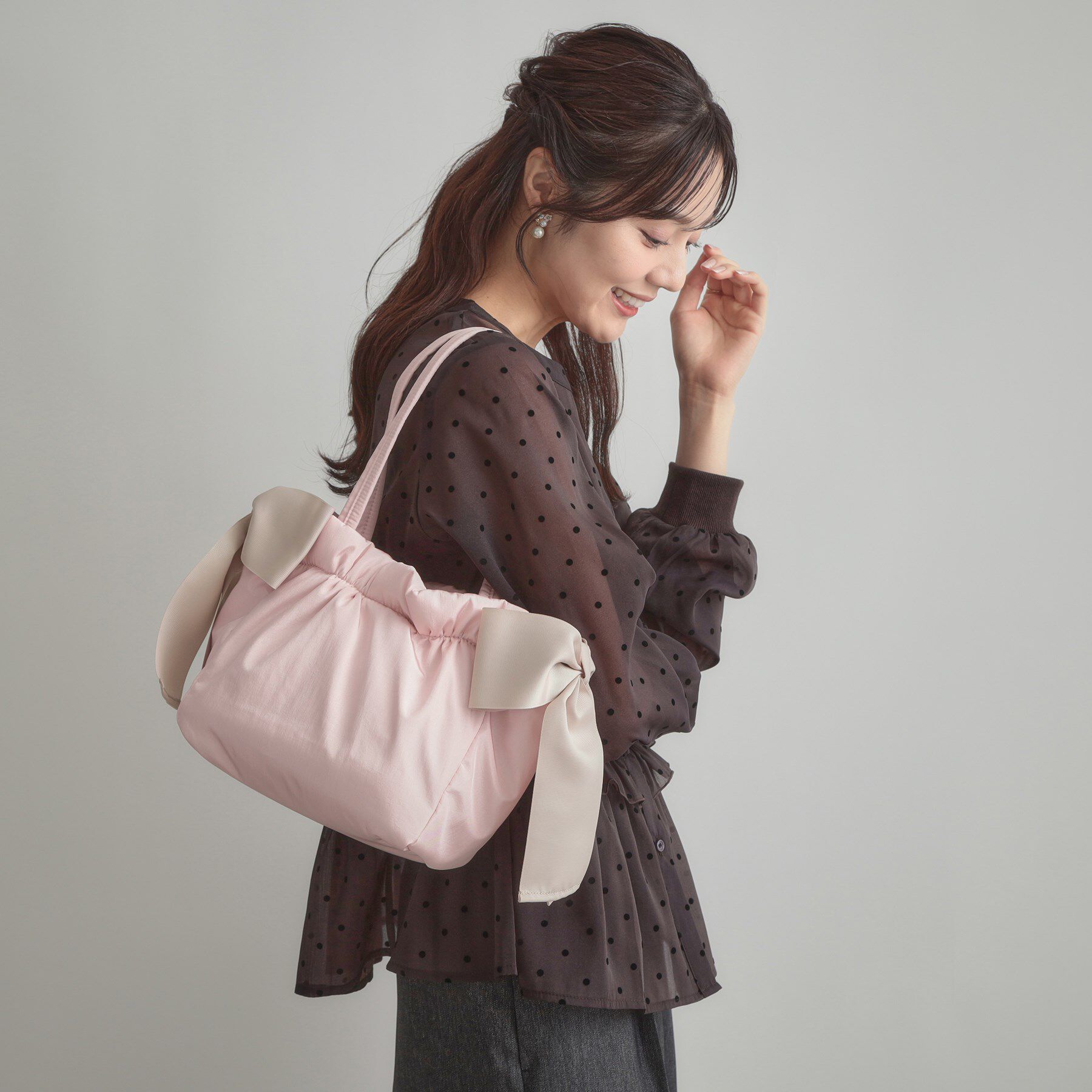 Couture broach「サイドリボントートバッグ」|トートバッグ|