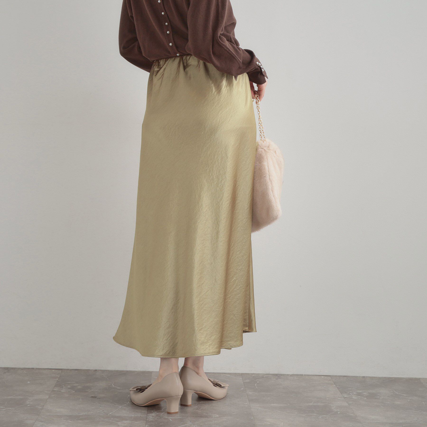 Couture broach「シルキーヘビーサテンスカート」|スカート|
