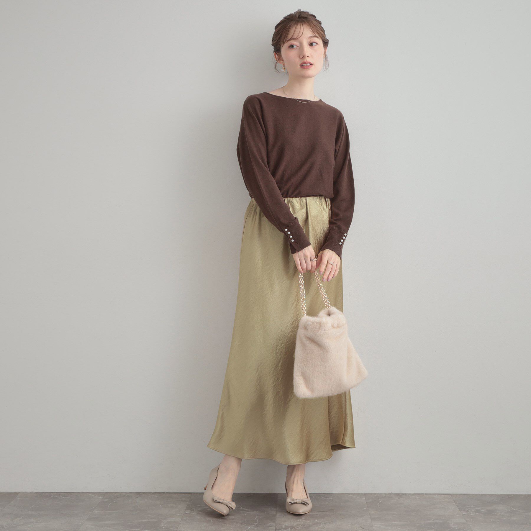 Couture broach「シルキーヘビーサテンスカート」|スカート|