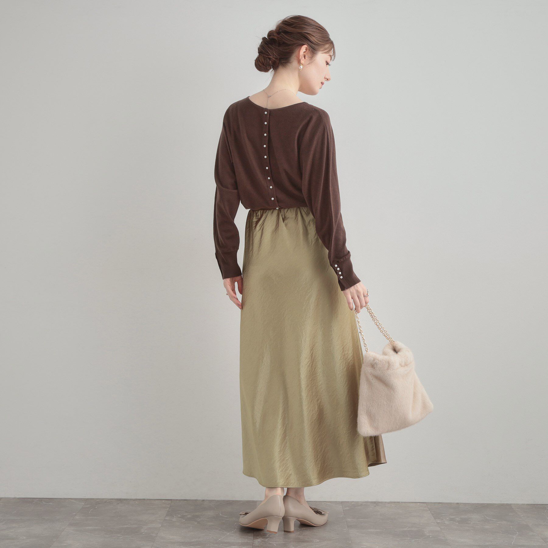 Couture broach「シルキーヘビーサテンスカート」|スカート|