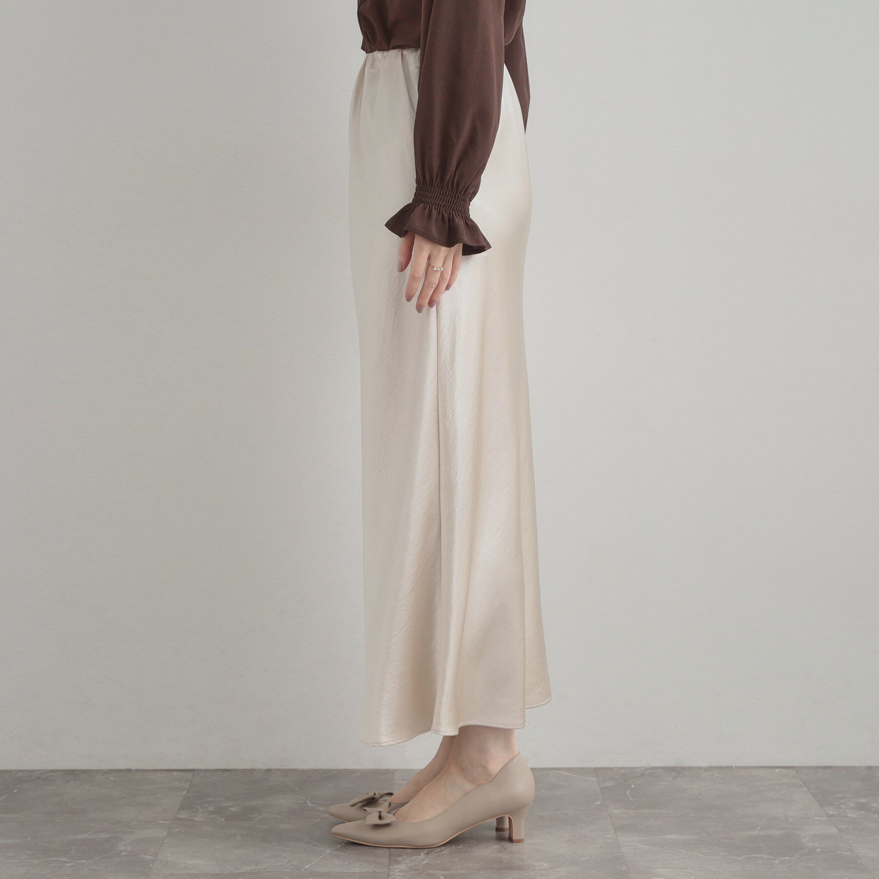 Couture broach「シルキーヘビーサテンスカート」|スカート|