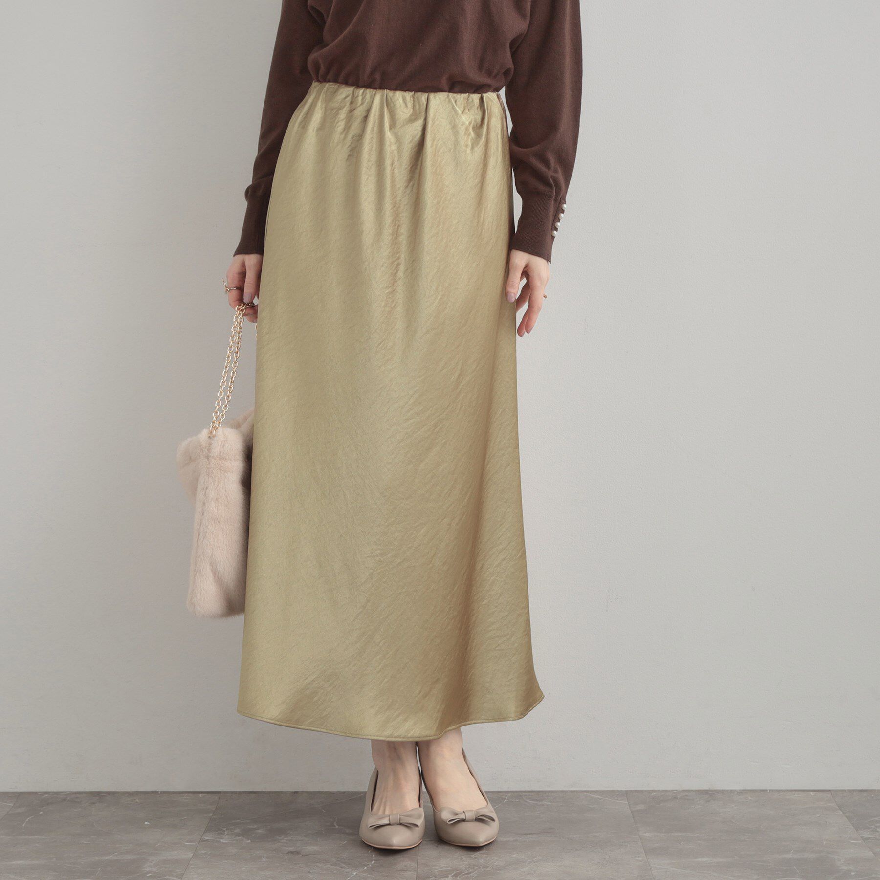Couture broach「シルキーヘビーサテンスカート」|スカート|