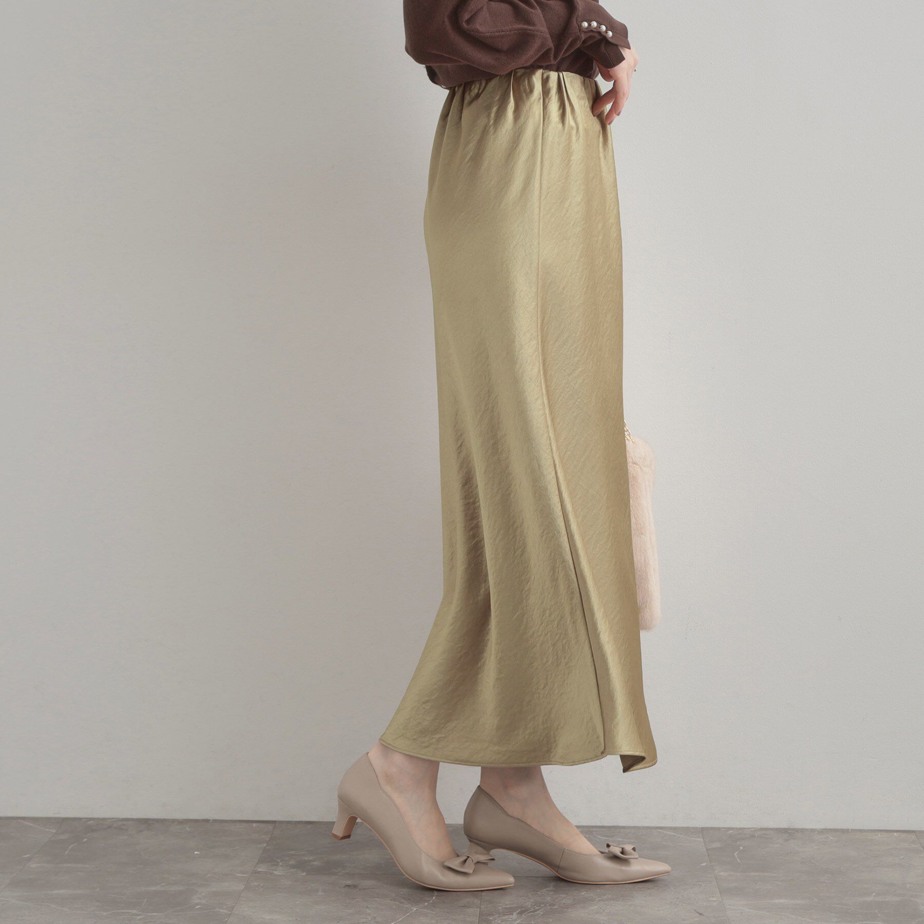 Couture broach「シルキーヘビーサテンスカート」|スカート|