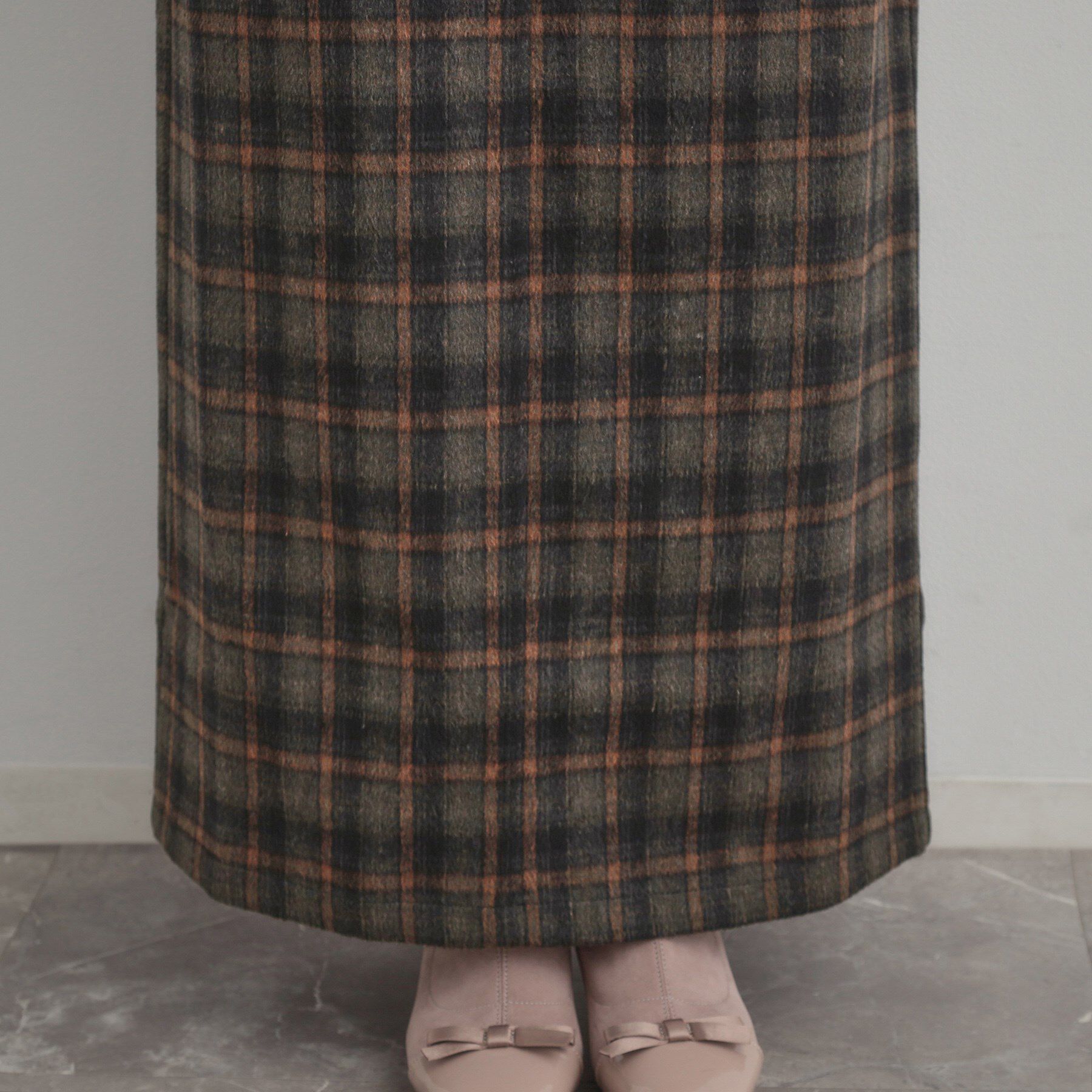 Couture broach「シャギーチェックIラインスカート」|スカート|