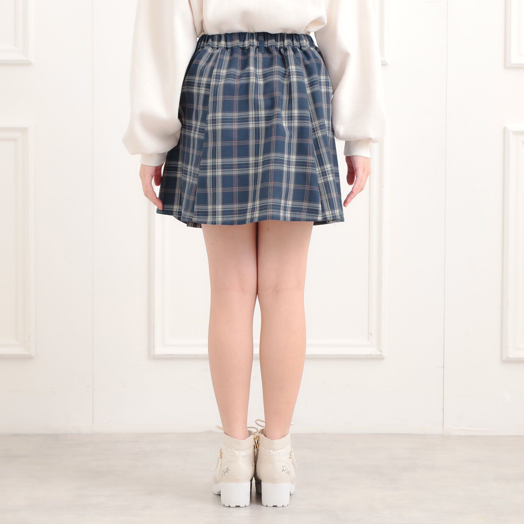 PINK-latte「微起毛プリーツスカート」|スカート|