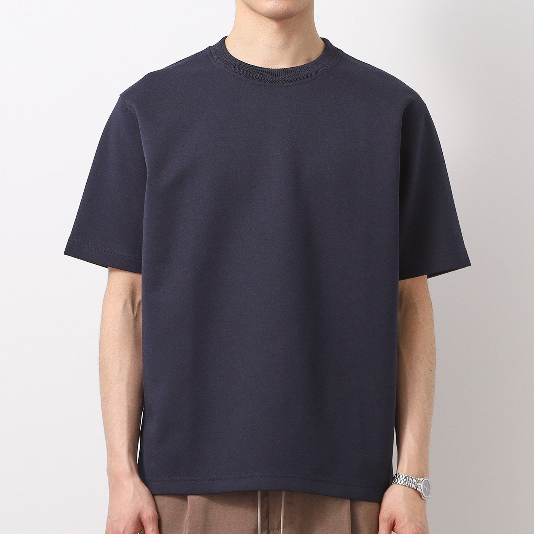 THE SHOP TK「ダブルフェイス半袖Tシャツ　【洗濯機OK】」|Tシャツ・カットソー|