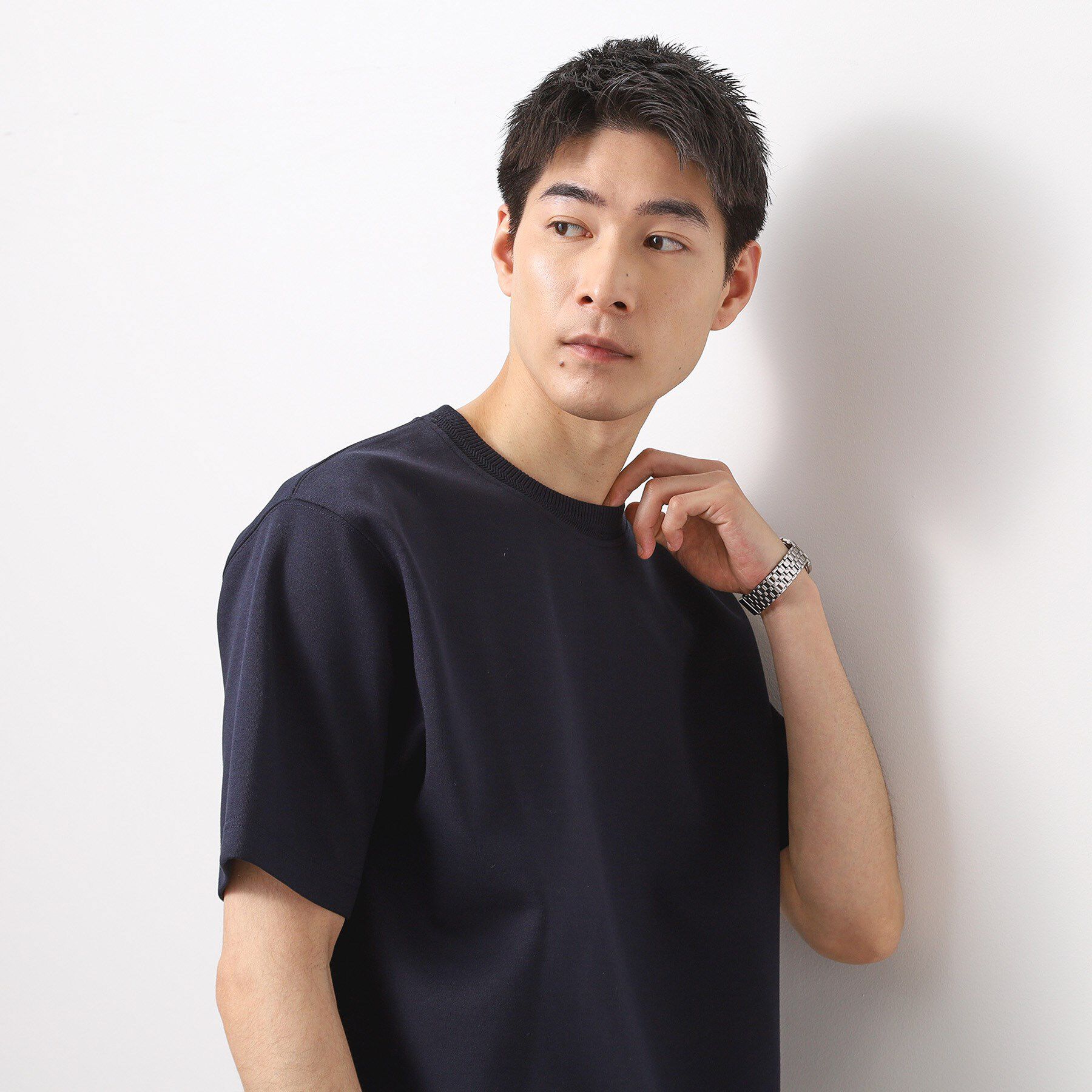 THE SHOP TK「ダブルフェイス半袖Tシャツ　【洗濯機OK】」|Tシャツ・カットソー|