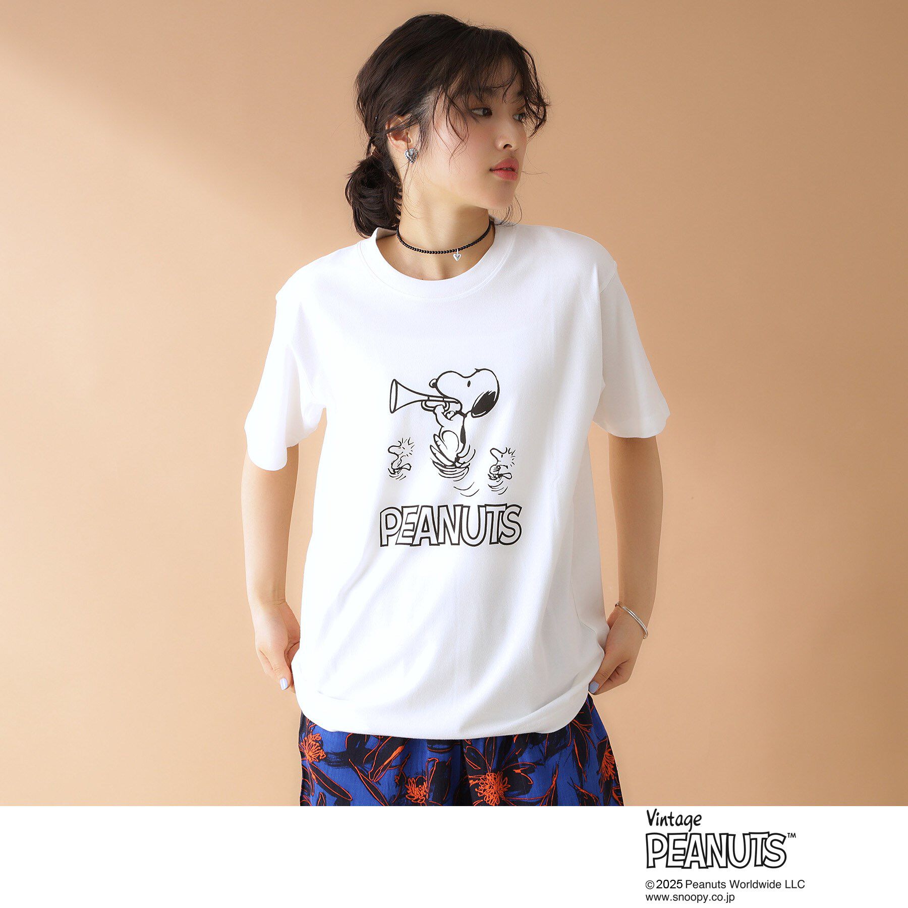 THE SHOP TK「75周年PEANUTSデザイン半袖Tシャツ」|Tシャツ・カットソー|