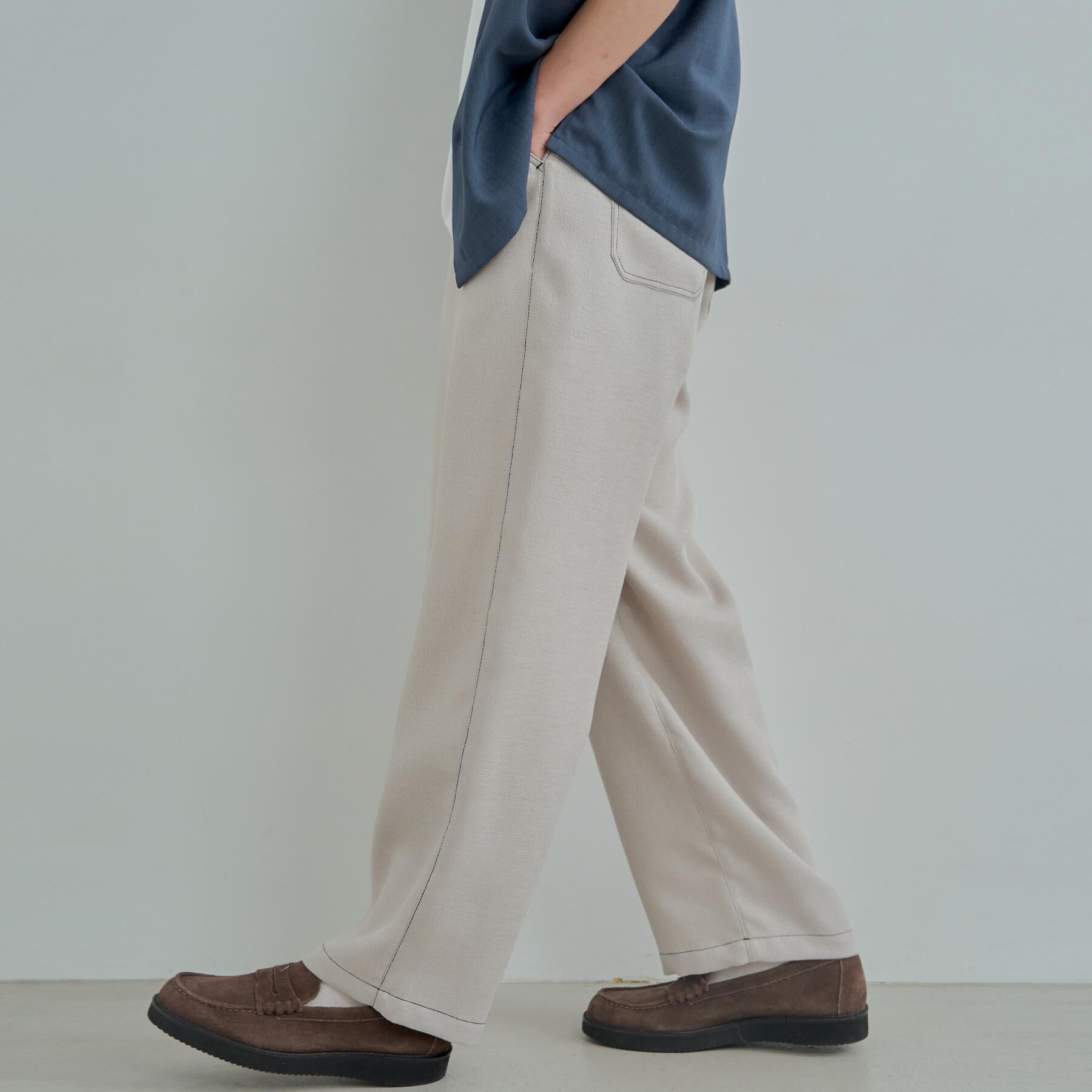 THE SHOP TK「ブッチャー配色ワイドパンツ」|その他|